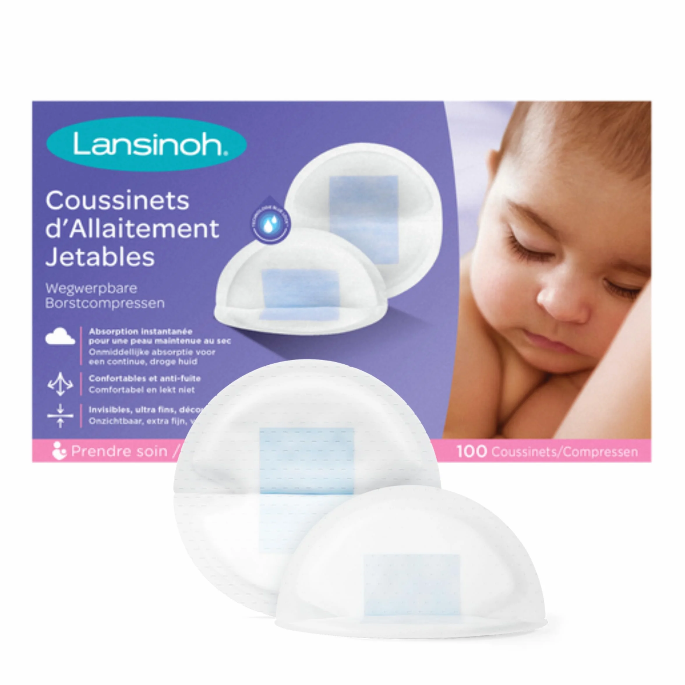 Lansinoh 44286 Dysk Laktacyjny, Biały, 100 Sztuk