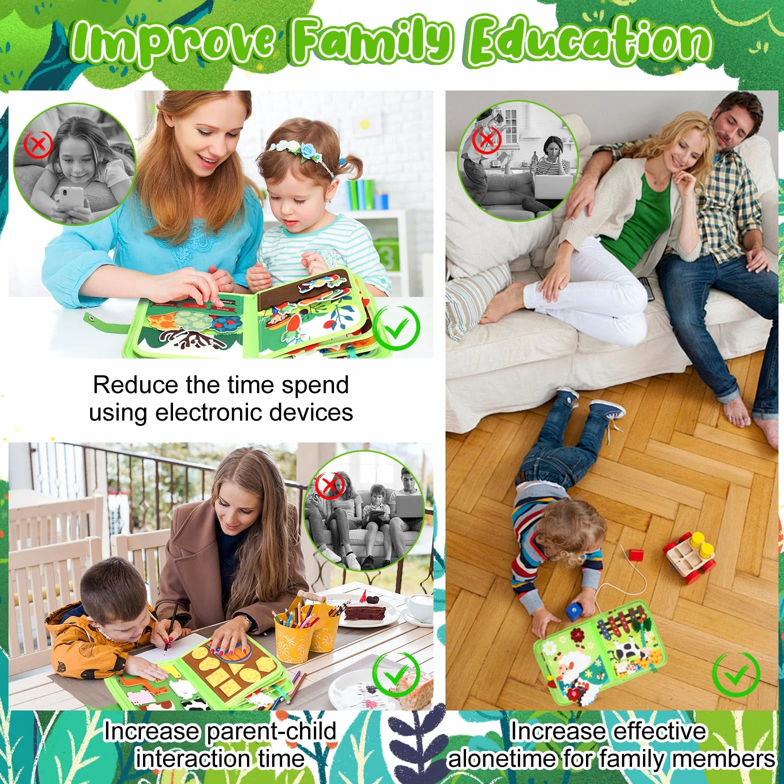 Książka Montessori 1 rok, 23 w 1 Busy Board, Busy Book Farm Theme, Filcowa książka sensoryczna, idealna na rodzinne podróże, przyjęcia urodzinowe