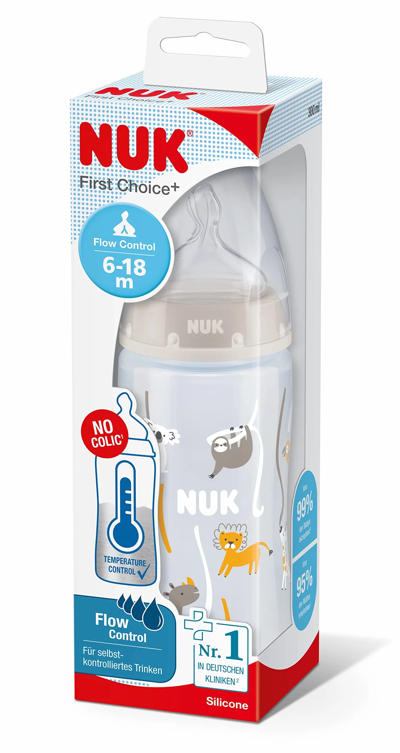 Nuk 10216299 Butelka, Wielokolorowy, 300 ml