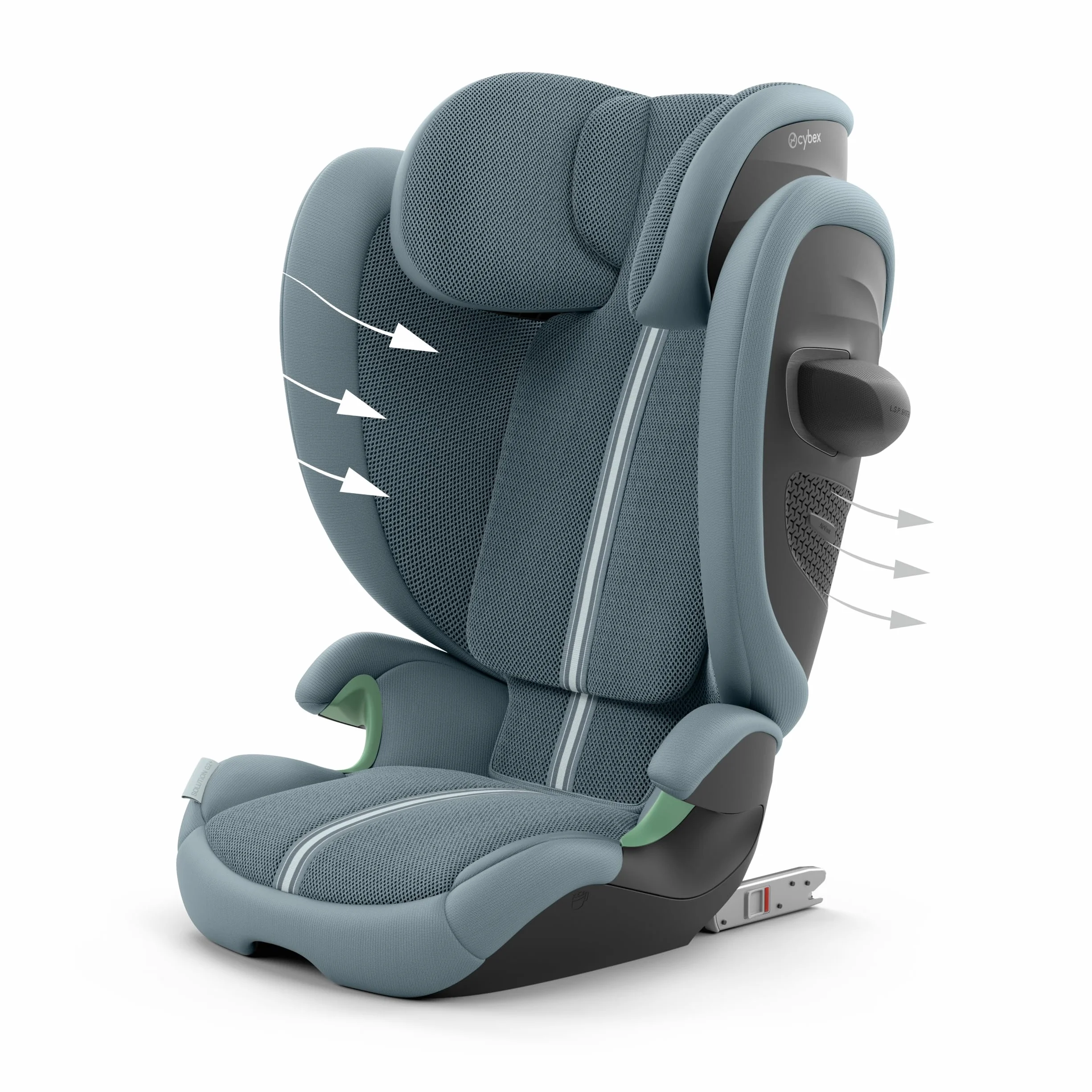 Cybex Solution G2 Plus/Stormy Blue-light blue PU1, Stormy Blue, Plus, Solution G2