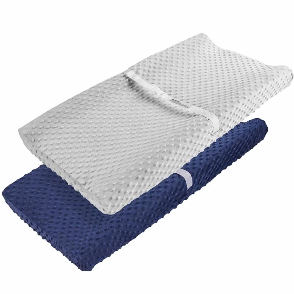 2 szt. Pokrowiec na Przewijak Wodoodporna, Oddychająca Prześcieradła do Przewijania dla Dziecka (Gray+Blue Upgraded Type)