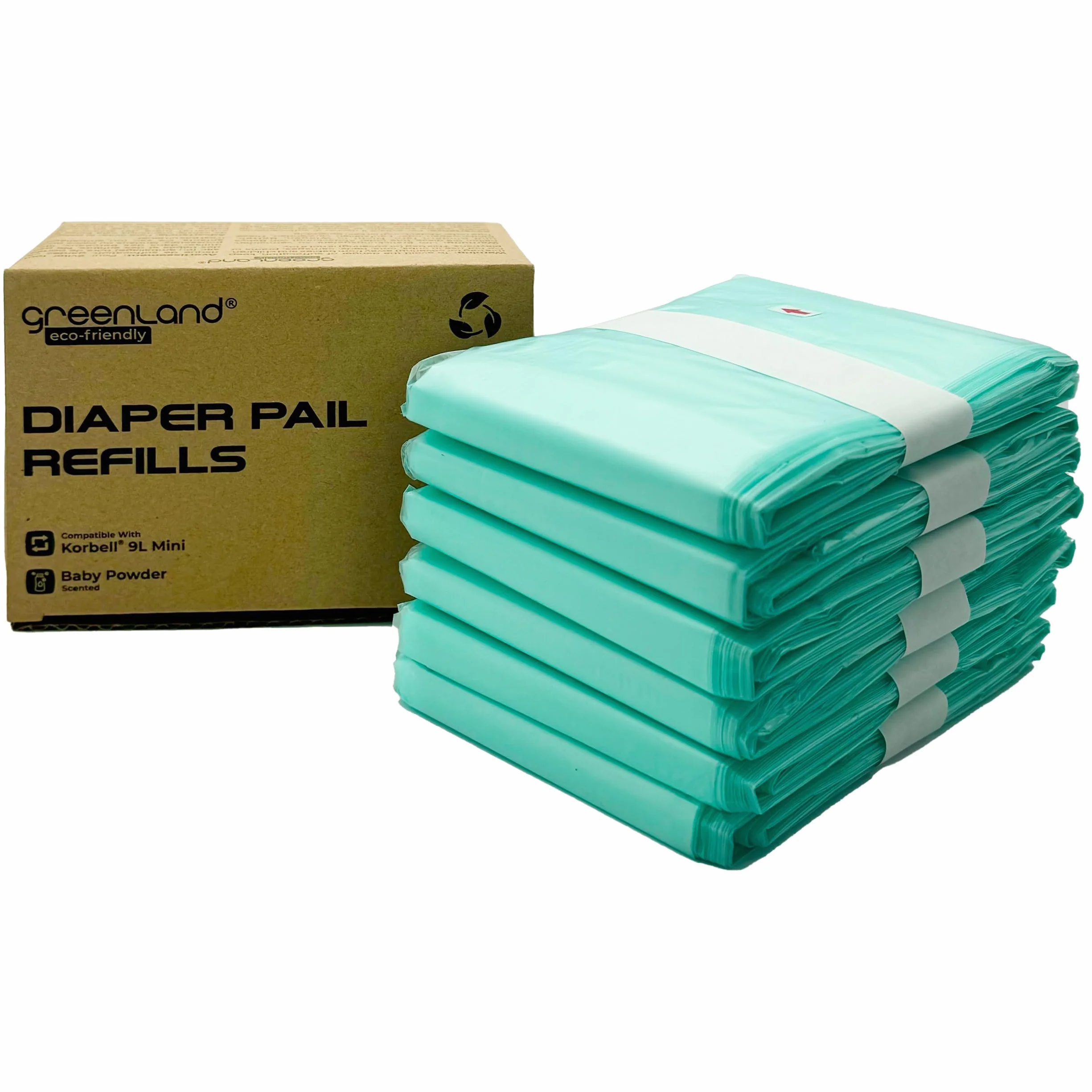 Best Value Ekologiczne wkłady do wiader na pieluchy Korbell 6-pak (niebieskie - mini 9L)