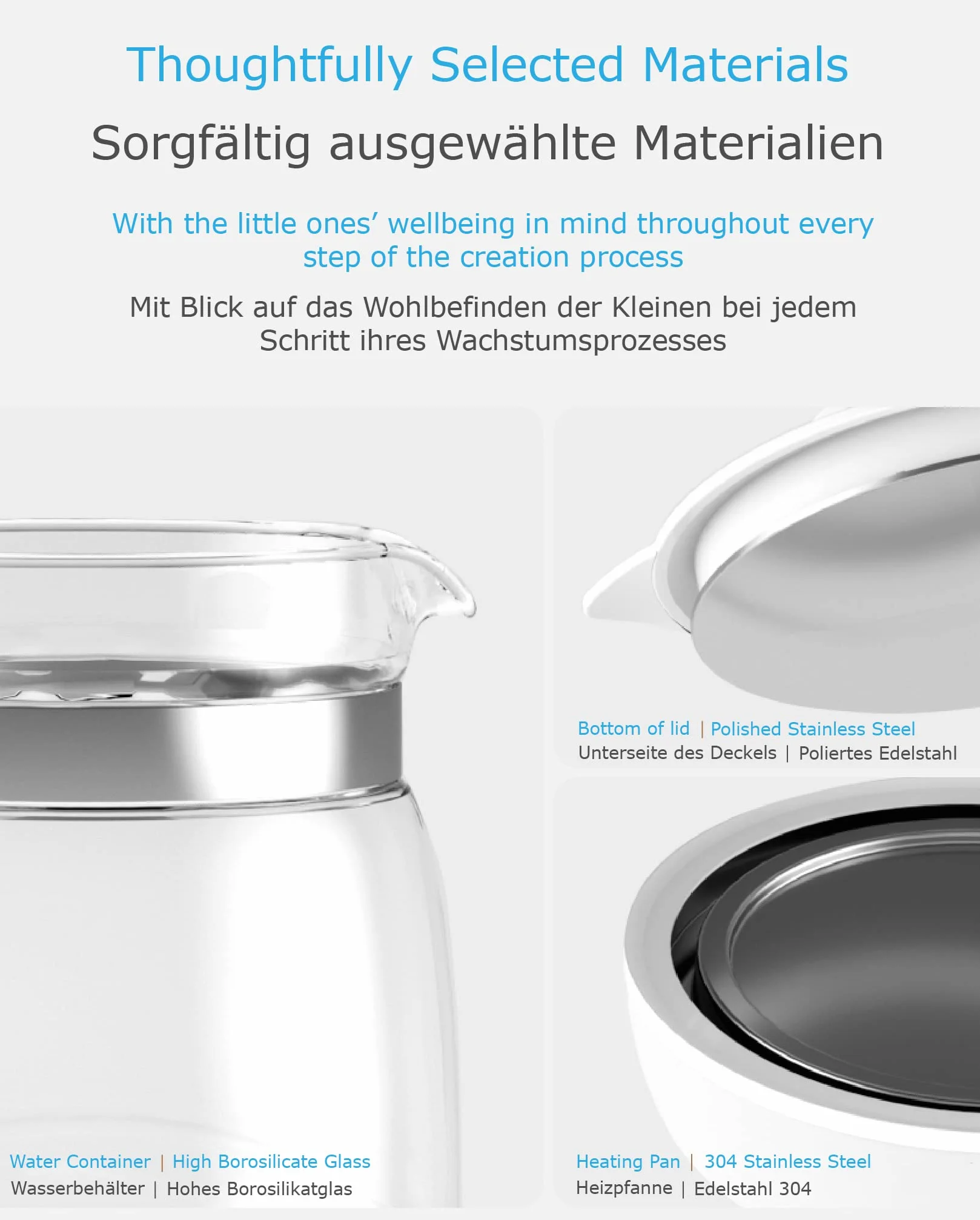 mit Nachtlicht, Babynahrung Wasserkocher für Milchfutter, EU-Ausgabe