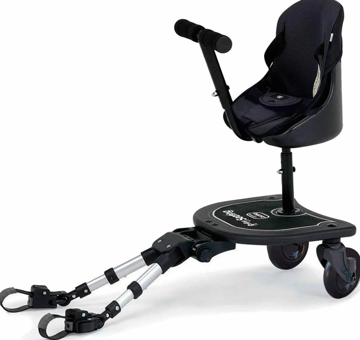 Asalvo BUGGY BOARD hulajnoga z siedziskiem do wózka spacerowego, deska do wózka dziecięcego z siedzeniem, uniwersalna deskorolka wózek dla dziecka, deska dla drugiego dziecka, akcesoria dla dzieci w