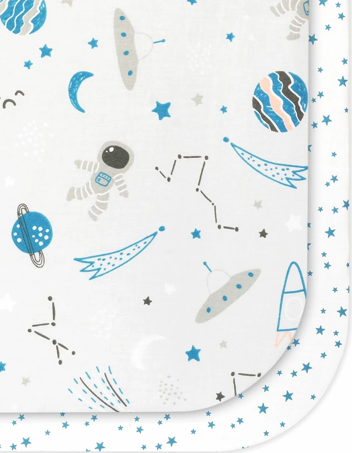 Flyideas Prześcieradło z Gumką do łóżeczka Dziecięcego 60 x 120 cm, 100% Bawełna, dla Niemowląt, Pościel dla Niemowląt, Rozmiar: 120 x 60 cm