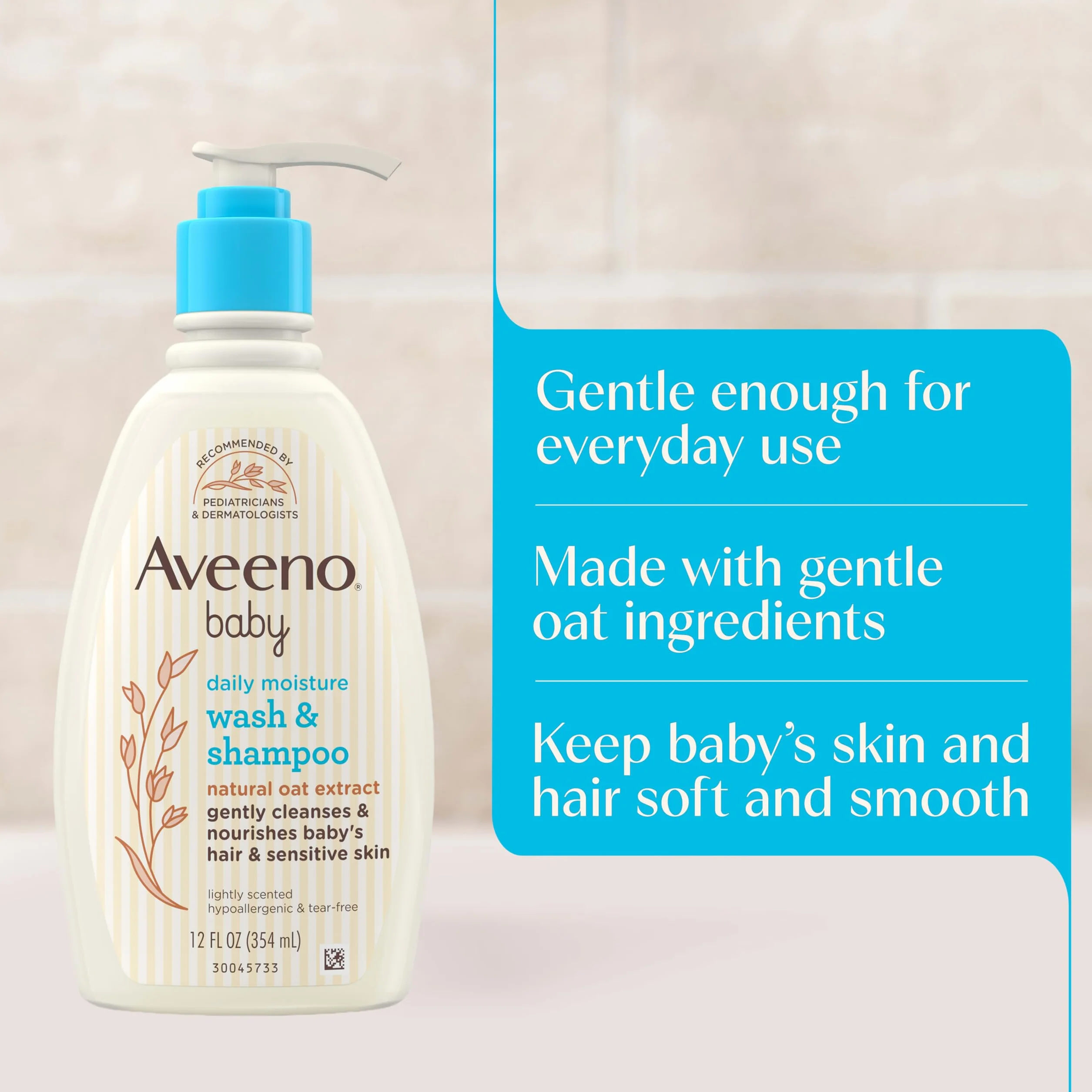 Aveeno Baby Mycie i szampon - 12 uncji.