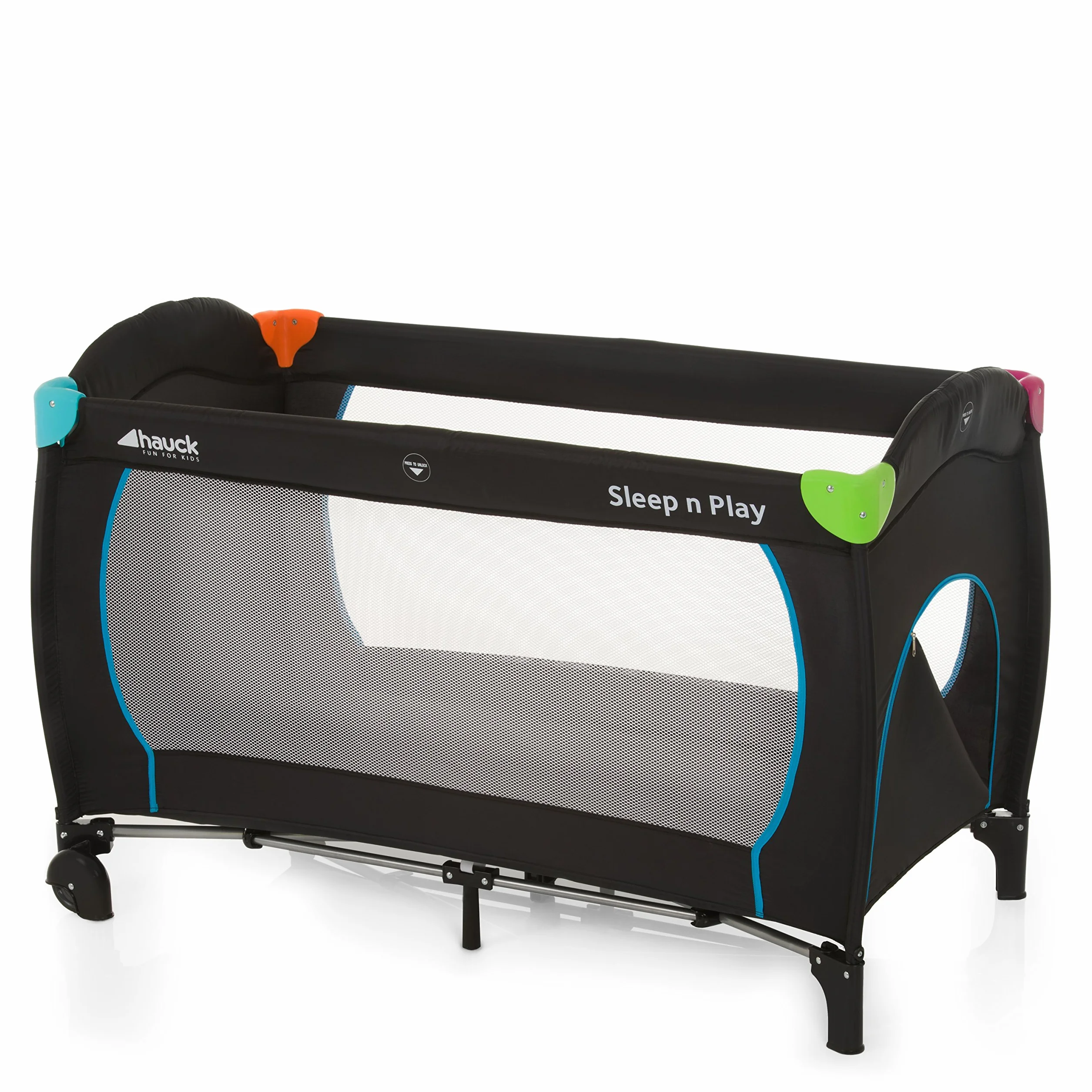 Hauck 600702 Sleep N Play Go Plus Łóżko Turystyczne, Od Urodzenia do 15 kg, Czarne