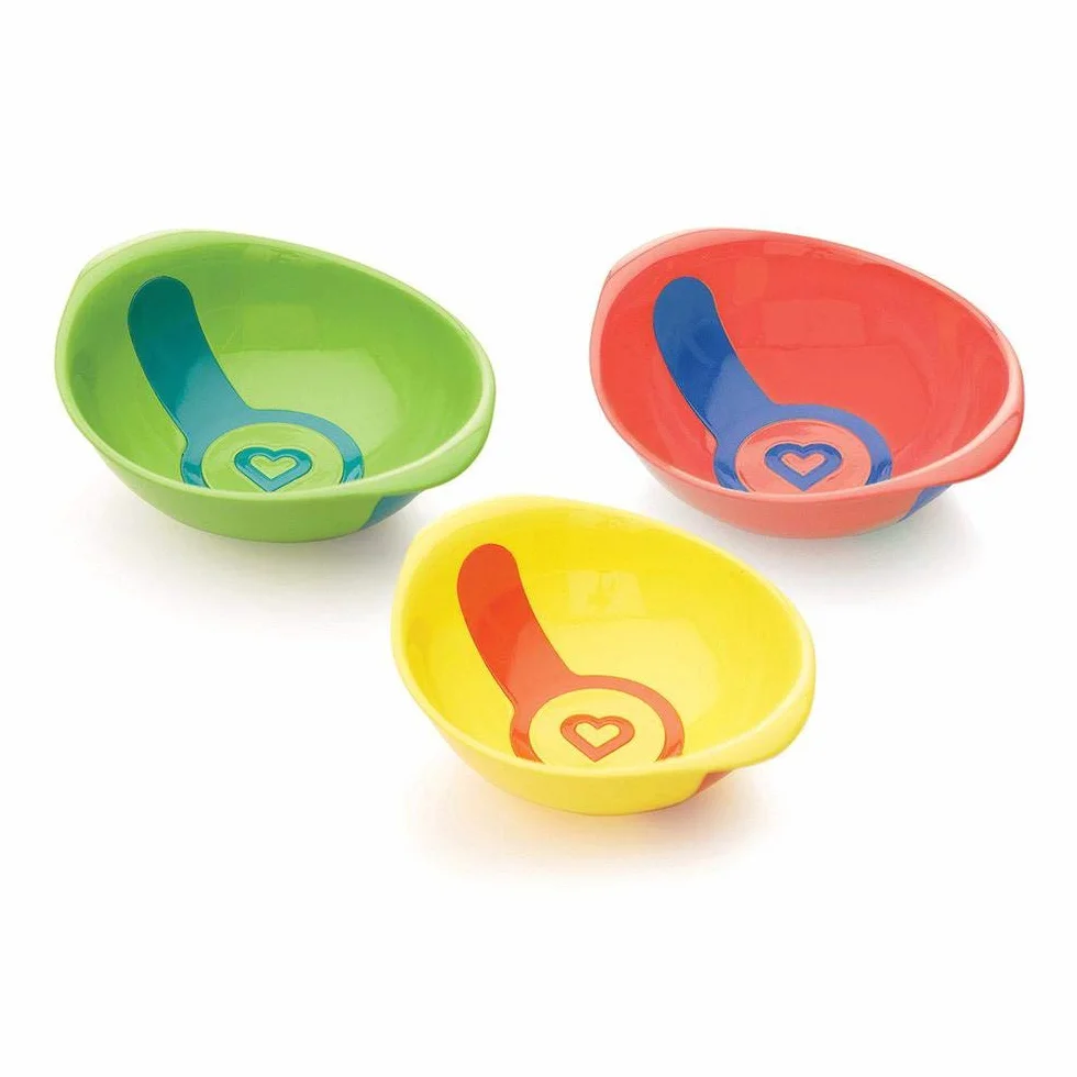 Munchkin White Hot Toddler Bowls, Colour Strip Turns White When Food and Bowl are Too Hot, Pack of 3