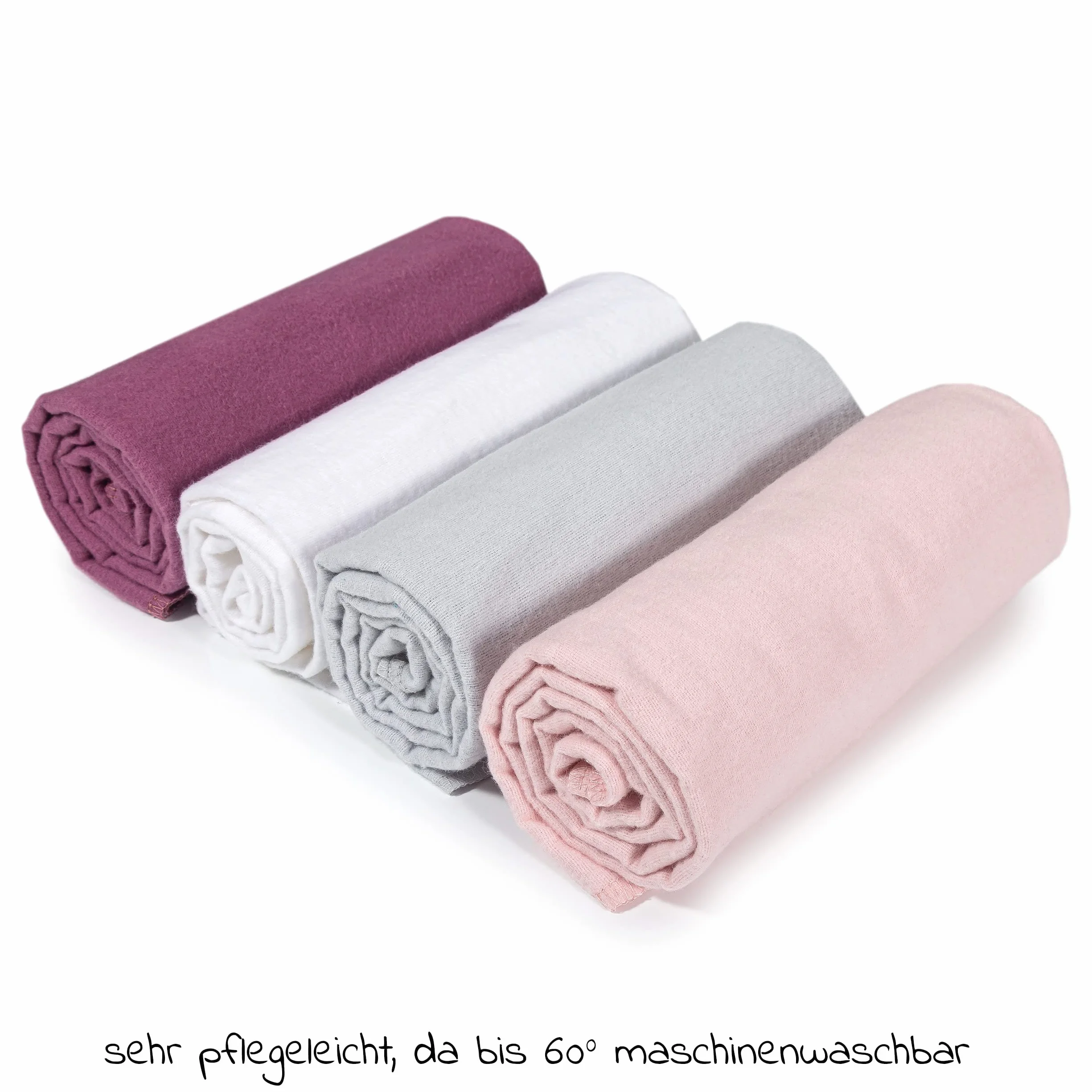 MAKIAN Zestaw ręczników molton, 4 x pieluchy materiałowe 80 x 80 cm – 4 sztuki chusteczek do śliniania dla niemowląt, miękkie, chłonne pieluchy flanelowe ze 100% bawełny, sprawdzone pod kątem Öko-Tex®