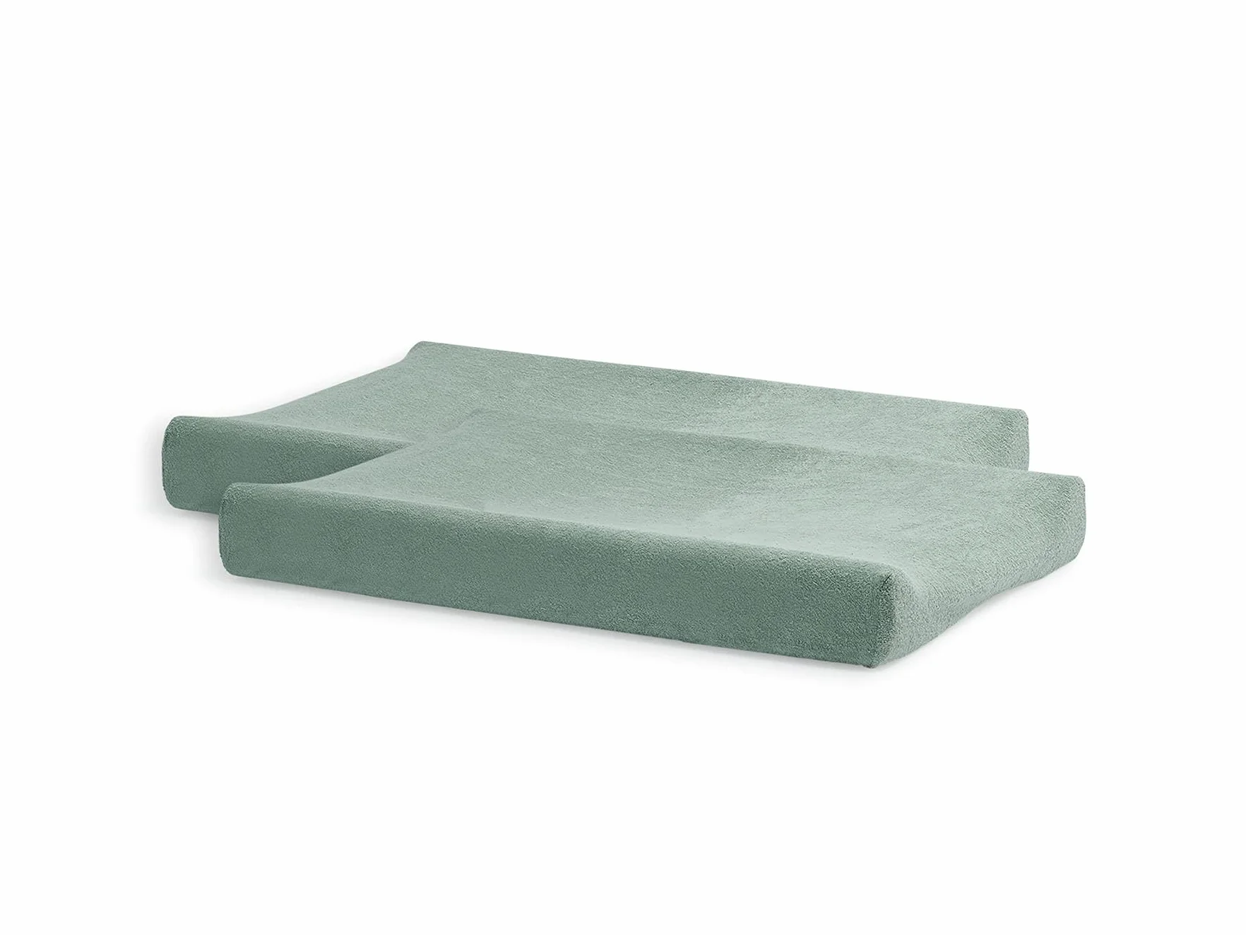Jollein Przewijana podkładka pokrowiec tkanina frotte 50 x 70 cm popiół zielony - 2 sztuki