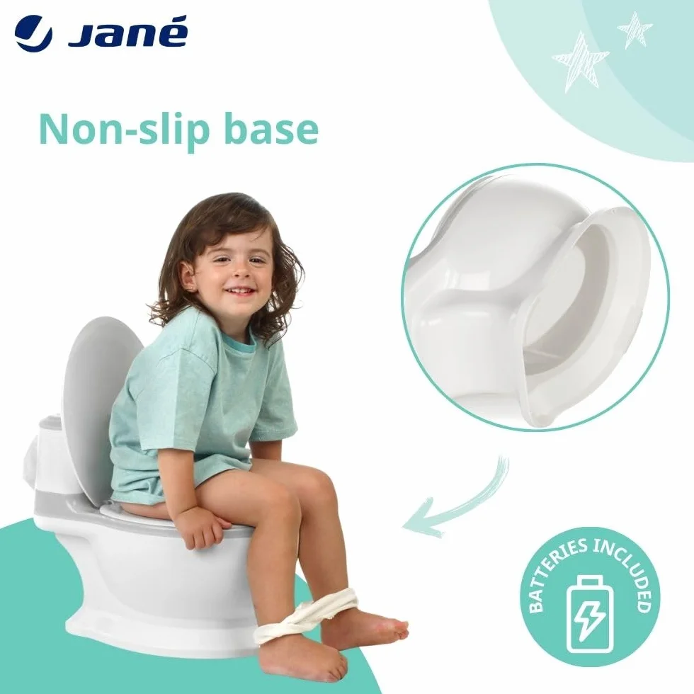 Jané First Potty, nauka nocnika, z dźwiękiem, łatwa do czyszczenia, antypoślizgowa, odporna na zachlapanie, zdejmowana miska