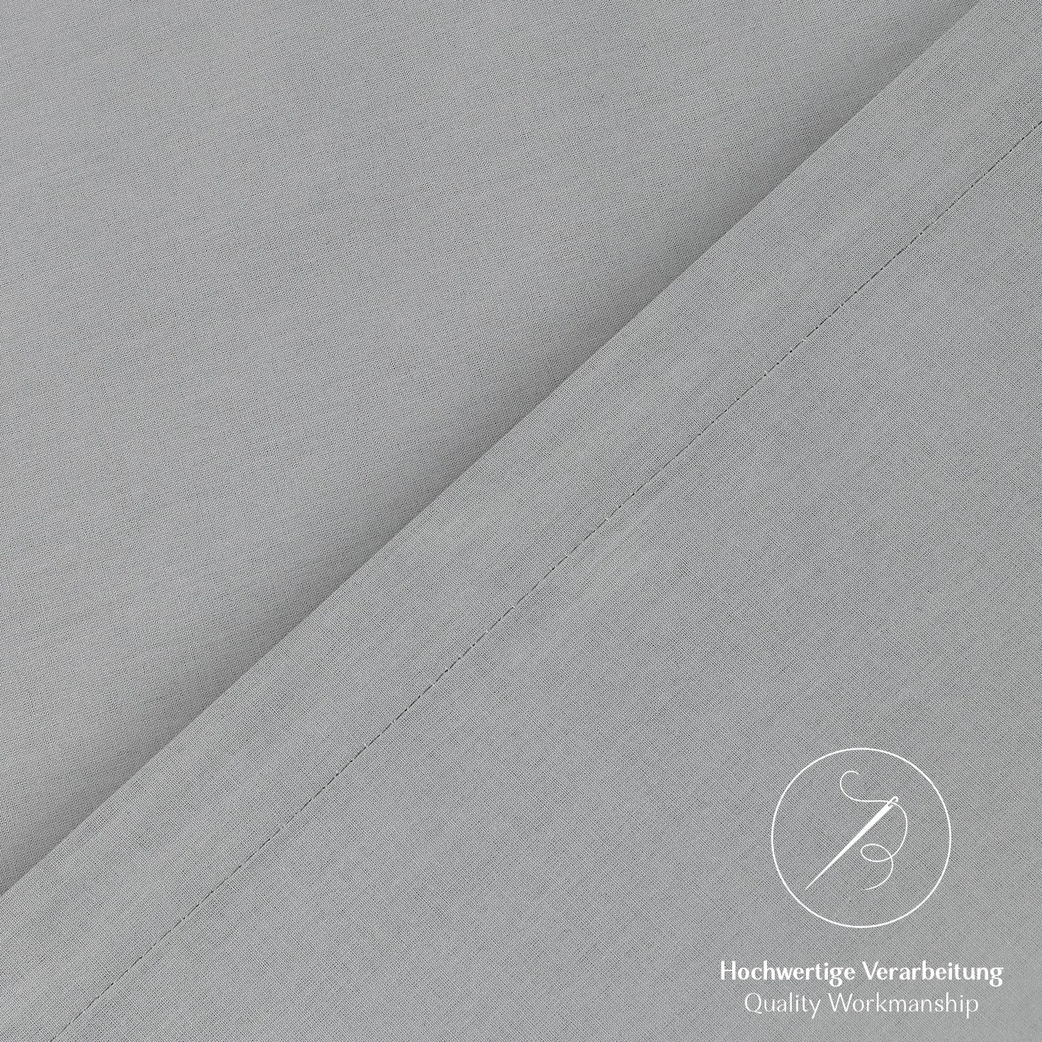 Alreya Renforcé Poszewka na poduszkę 60 x 60 cm – 100% bawełna, z zamkiem błyskawicznym YKK, super miękka poszewka na poduszkę, kolor Czarny (sama poszewka)