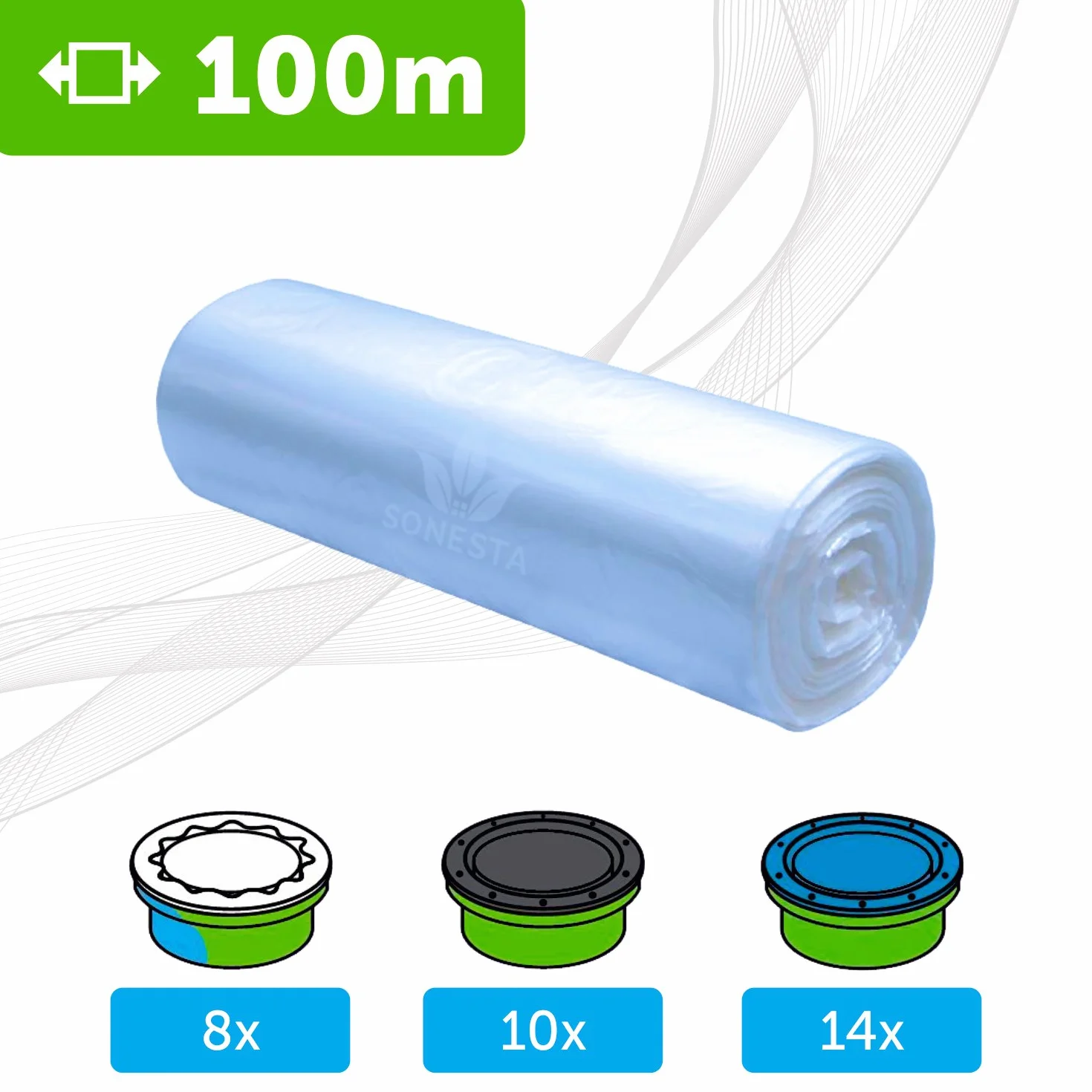 100m. ECO Wkład na pieluchy kompatybilny z Tommee Tippee : Twist and Click, Simplee, TEC | Kompatybilny z ANGEL lub Liter Locker II. Szybki i łatwy w użyciu.