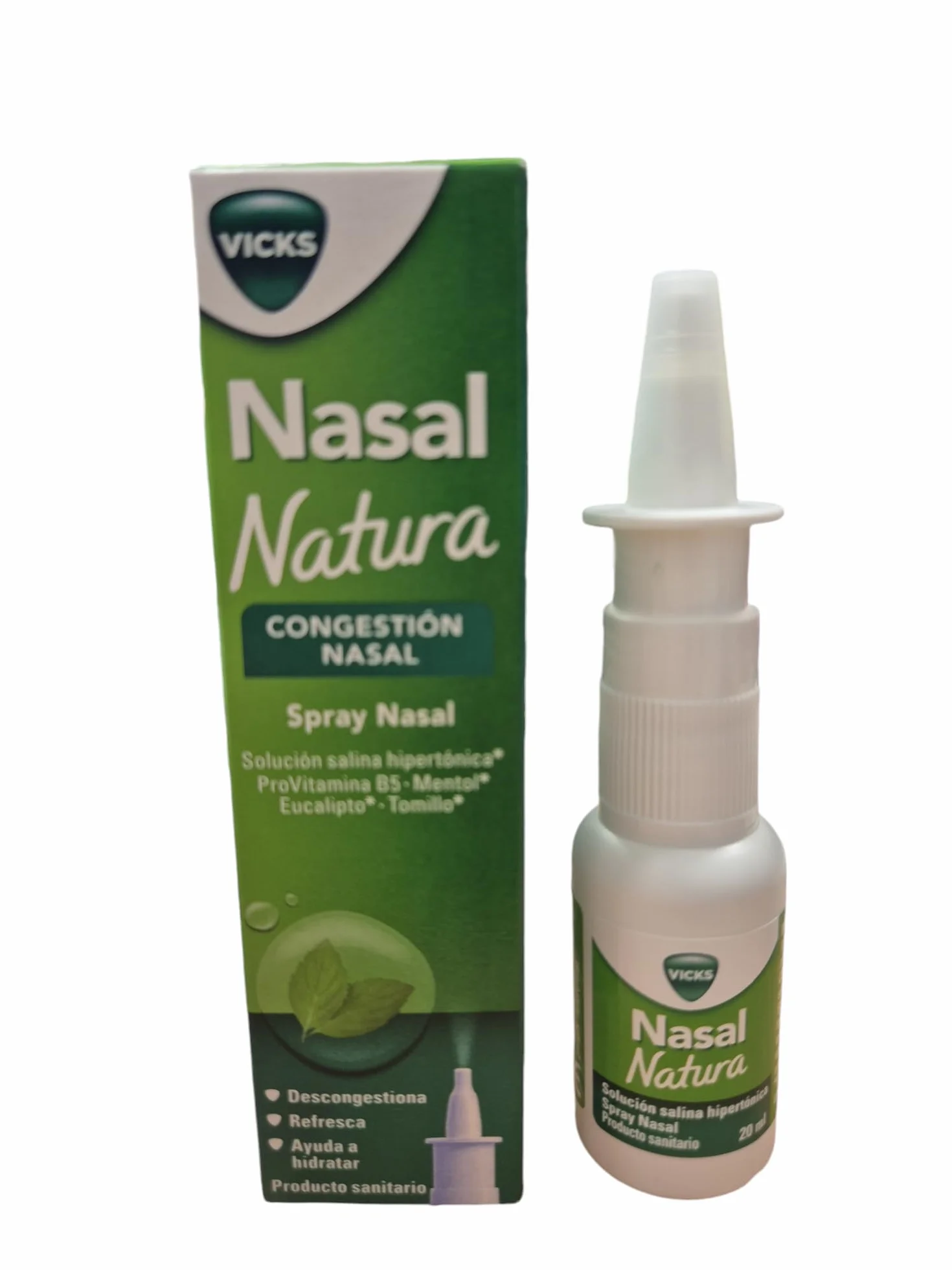 VICKS NASAL NATURA SPRAY NASAL 20 ML[3% hipertoniczny roztwór soli] [ mentol, eukaliptus, i tymianek]