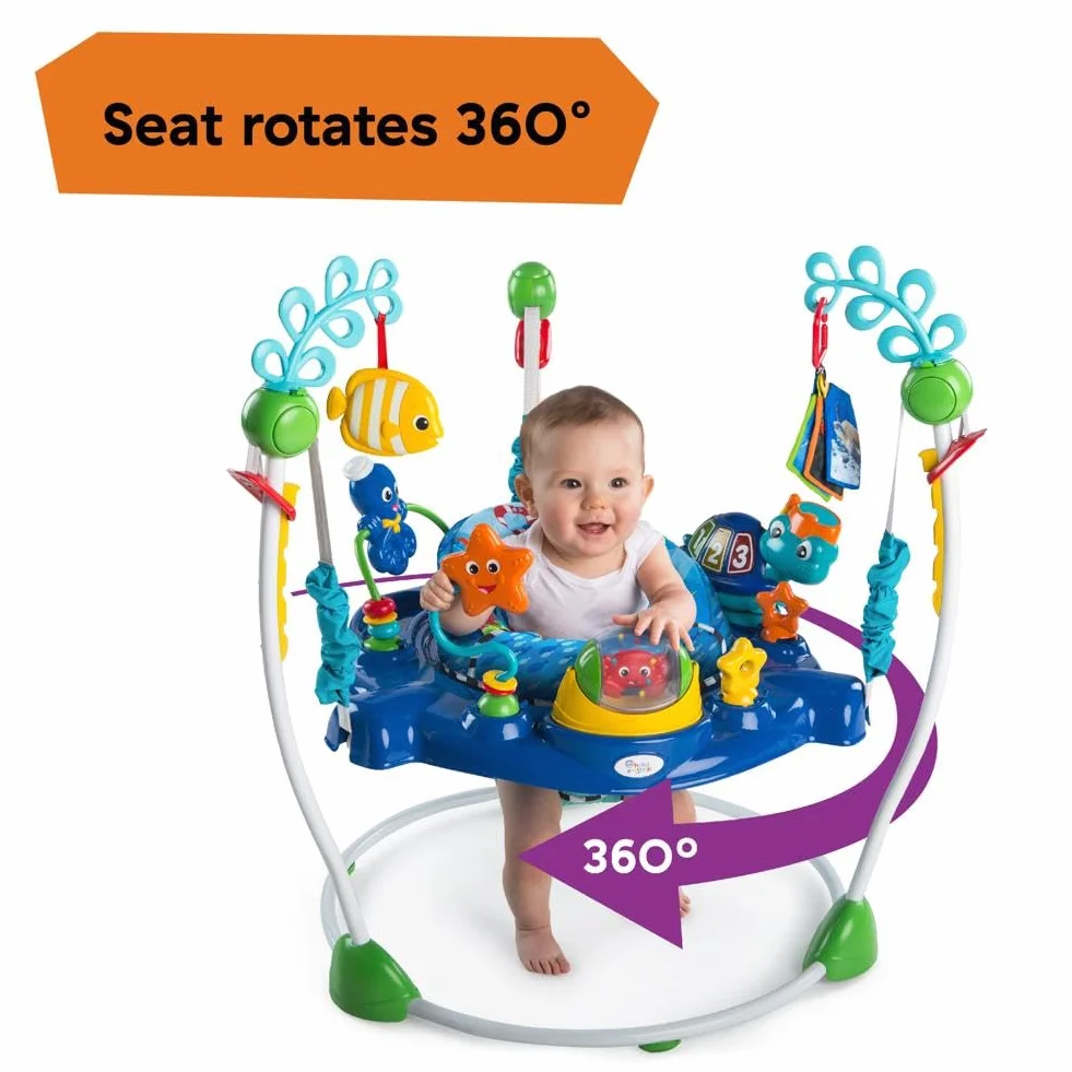 Baby Einstein 10455 Interaktywny Skoczek, Niebieski