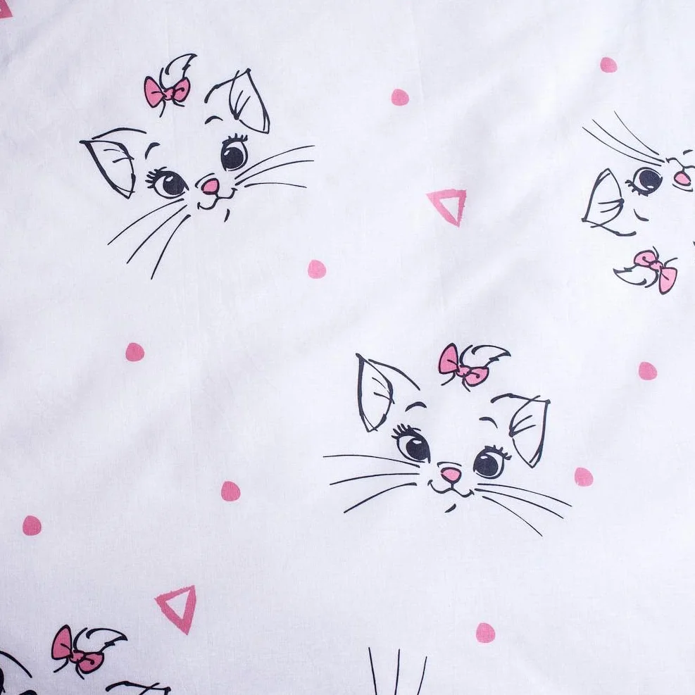 Disney Aristocats zestaw pościeli dla małych dzieci jasnoróżowy z kotem Marie