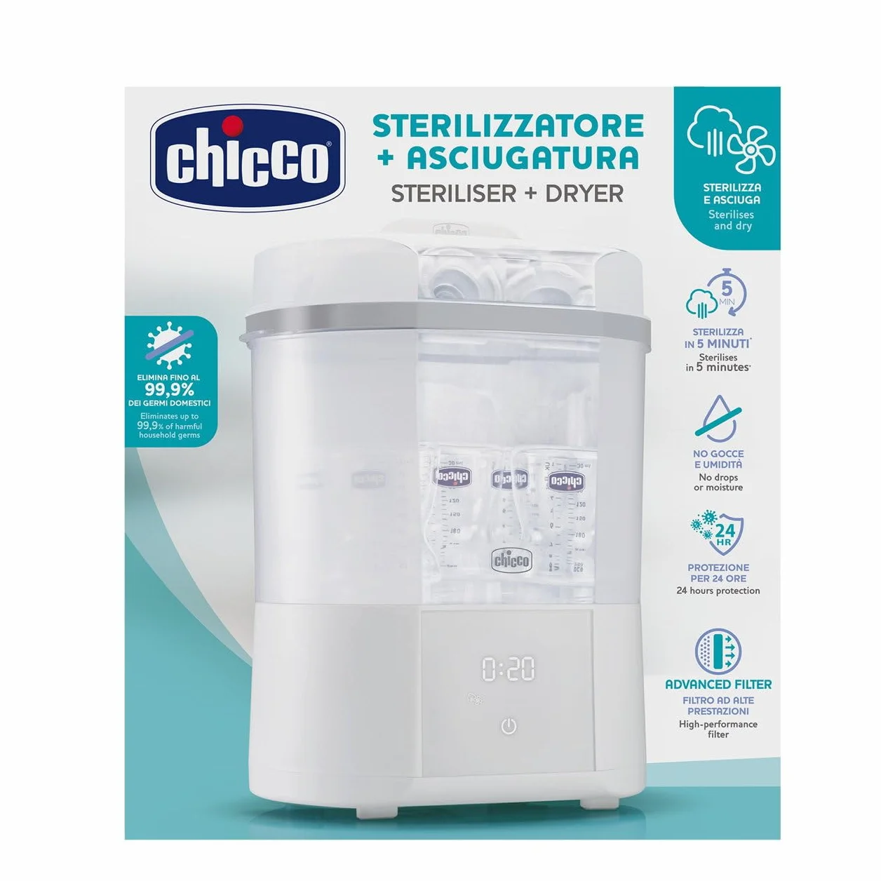 Chicco Sterylizator, Biały, 330 ml