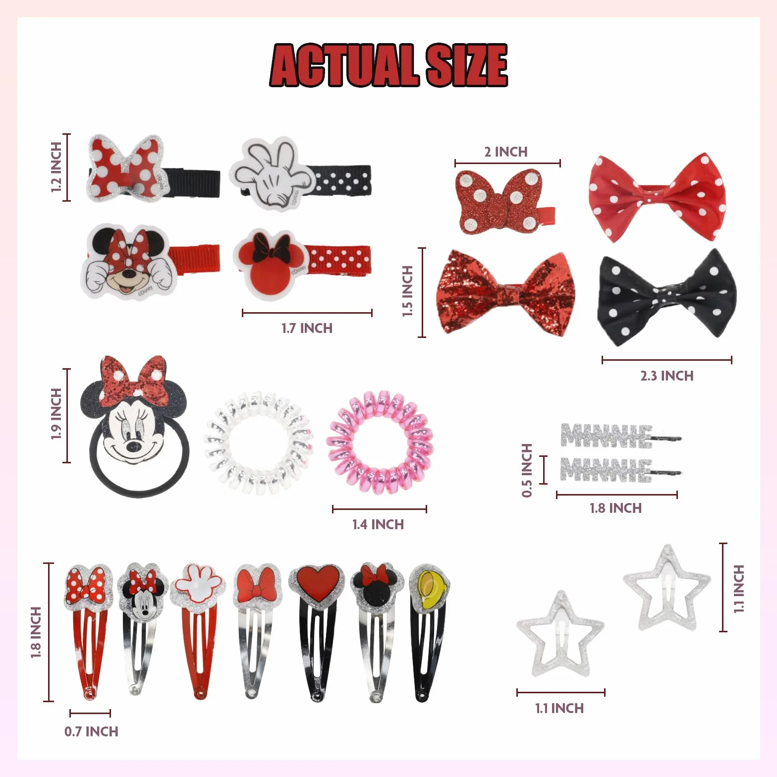 Disney Minnie Mouse Akcesoria do Włosów dla Dziewczynek