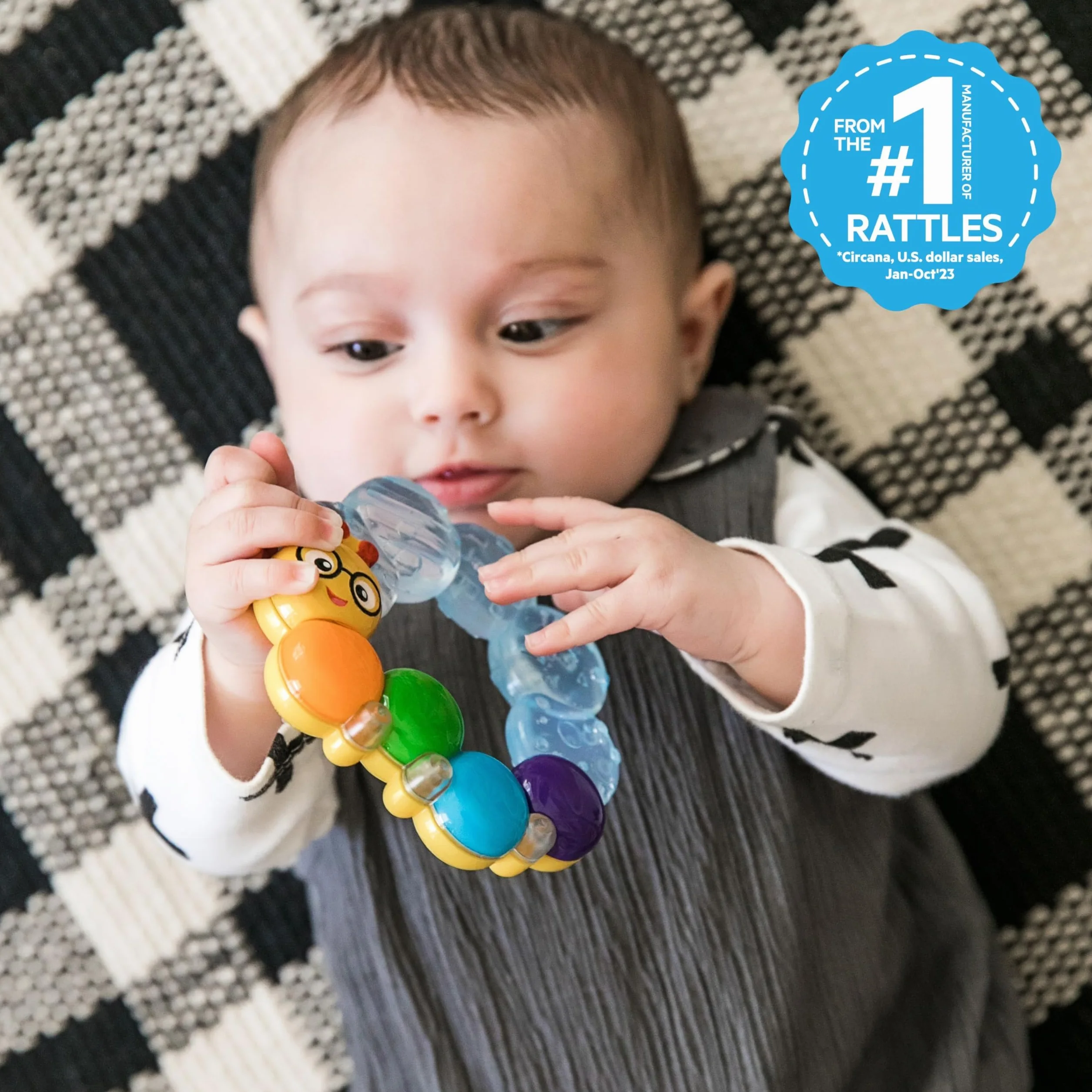 Baby Einstein Zabawka do ząbkowania z grzechotką i chłodzeniem dla dzieci od 3 miesiąca