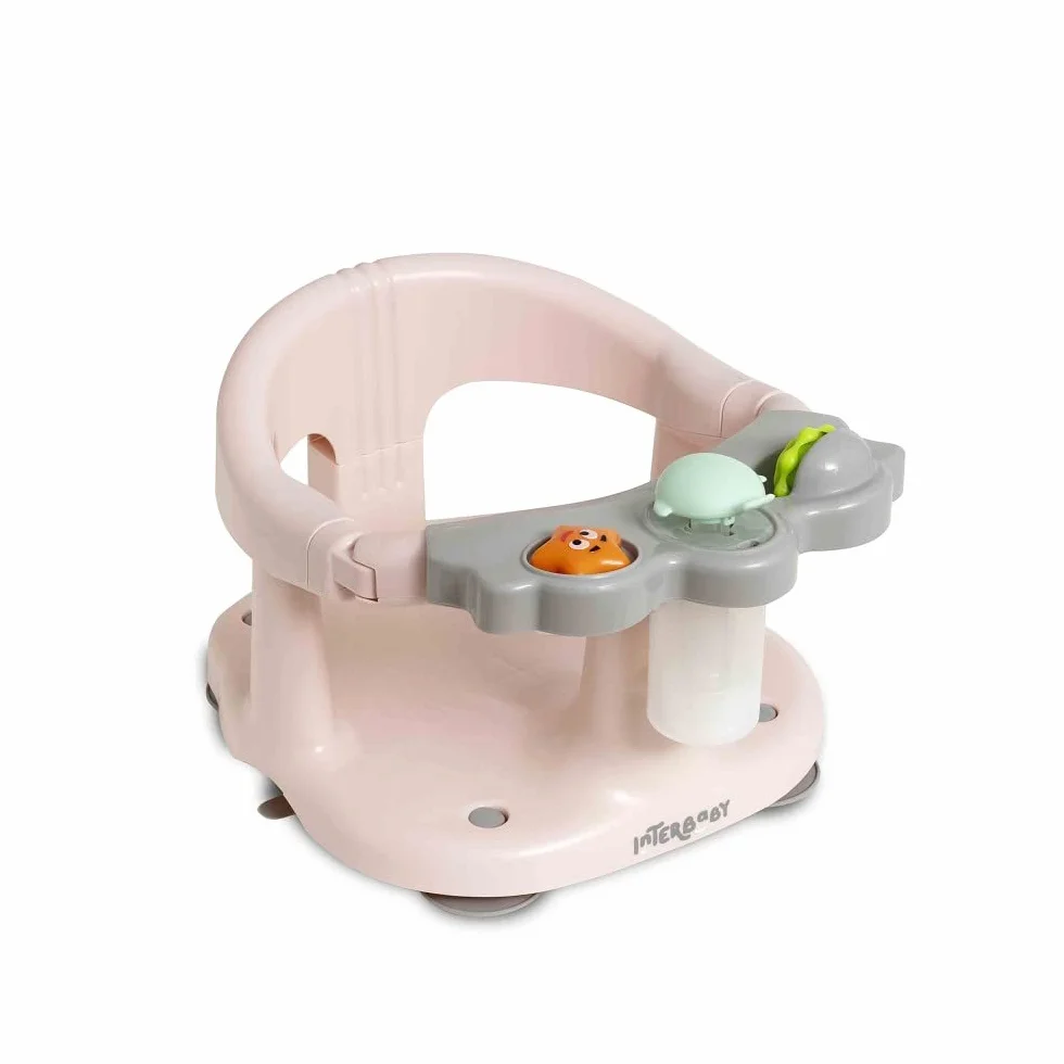 Fotelik do kąpieli dla niemowląt Interbaby | Mocowanie Przyssawki antypoślizgowe | Krzesło do kąpieli dla niemowląt Wygodne, bezpieczne, ergonomiczne | Fotel do kąpieli i prysznica dla niemowląt > 5