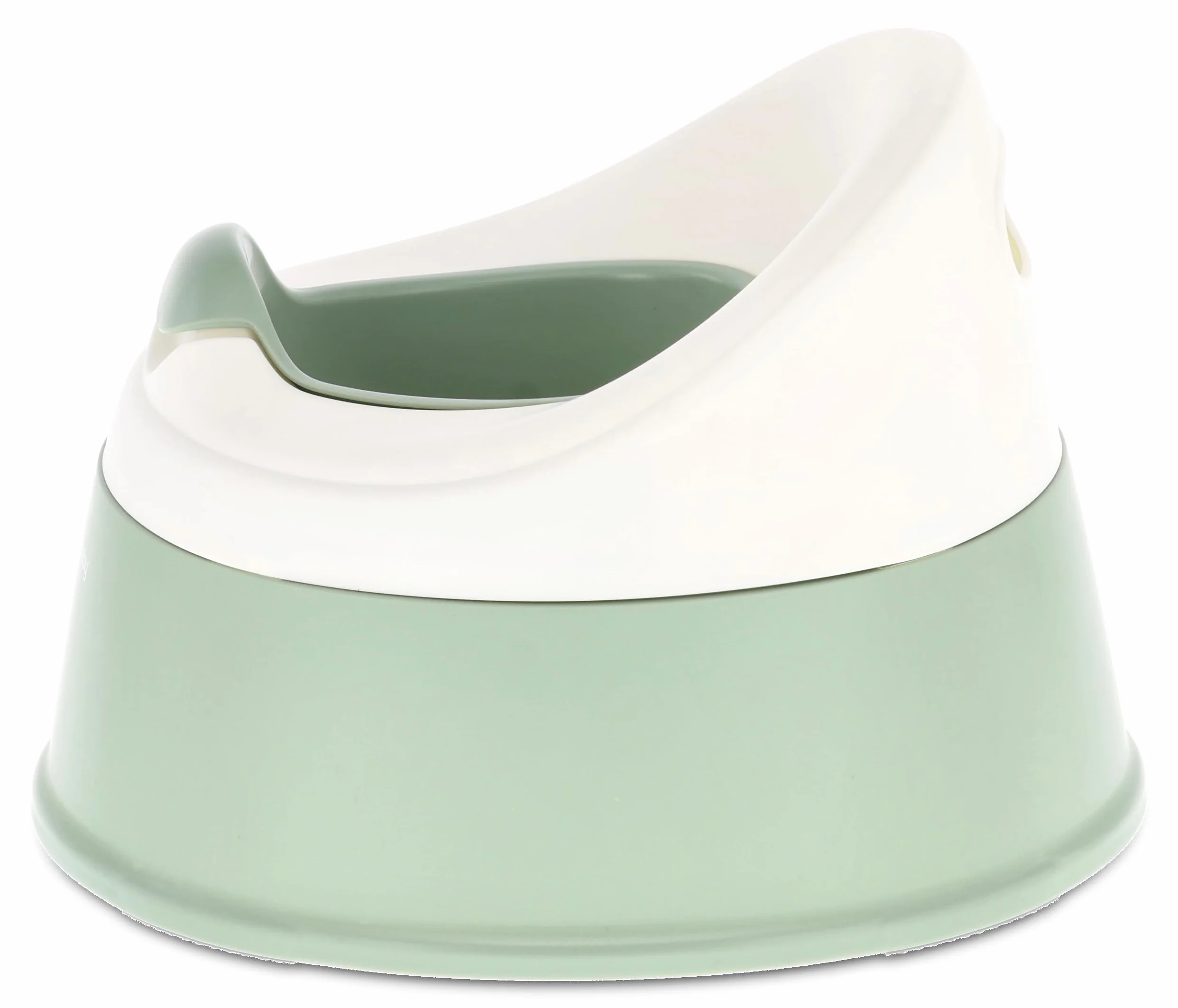 sun baby Nocnik dla dzieci 18-36 miesięcy NESTPOT, antypoślizgowe nóżki, ergonomiczne oparcie, wyjmowany wkład, tworzywo sztuczne, do 15 kg - Zielony-Biały