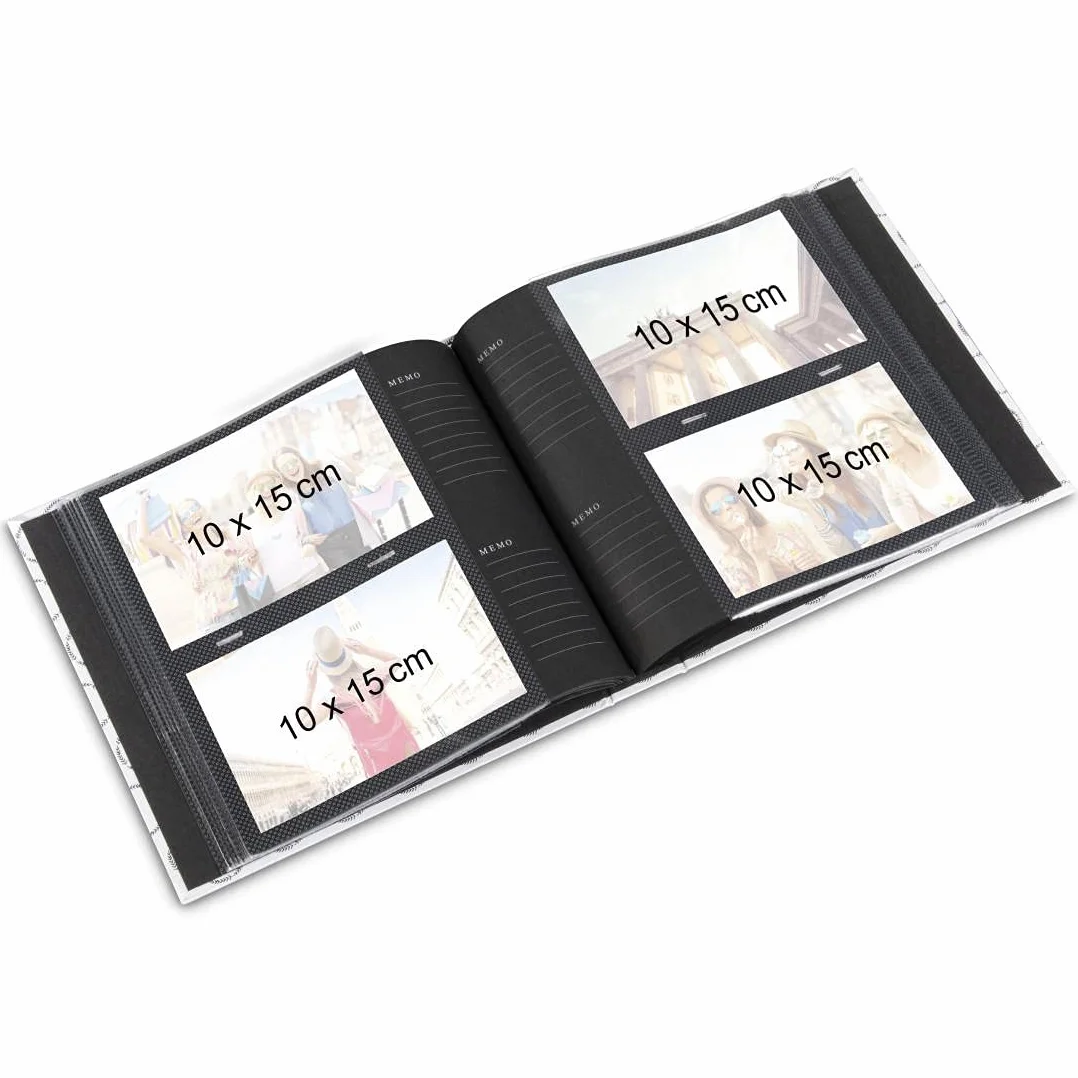 Hama Album fotograficzny dla dzieci (album do wkładania 200 zdjęć w formacie 10 x 15, fotoksiążka ze 100 Czarnymi stronami, album dziecięcy z motywem misia misia), Brązowy