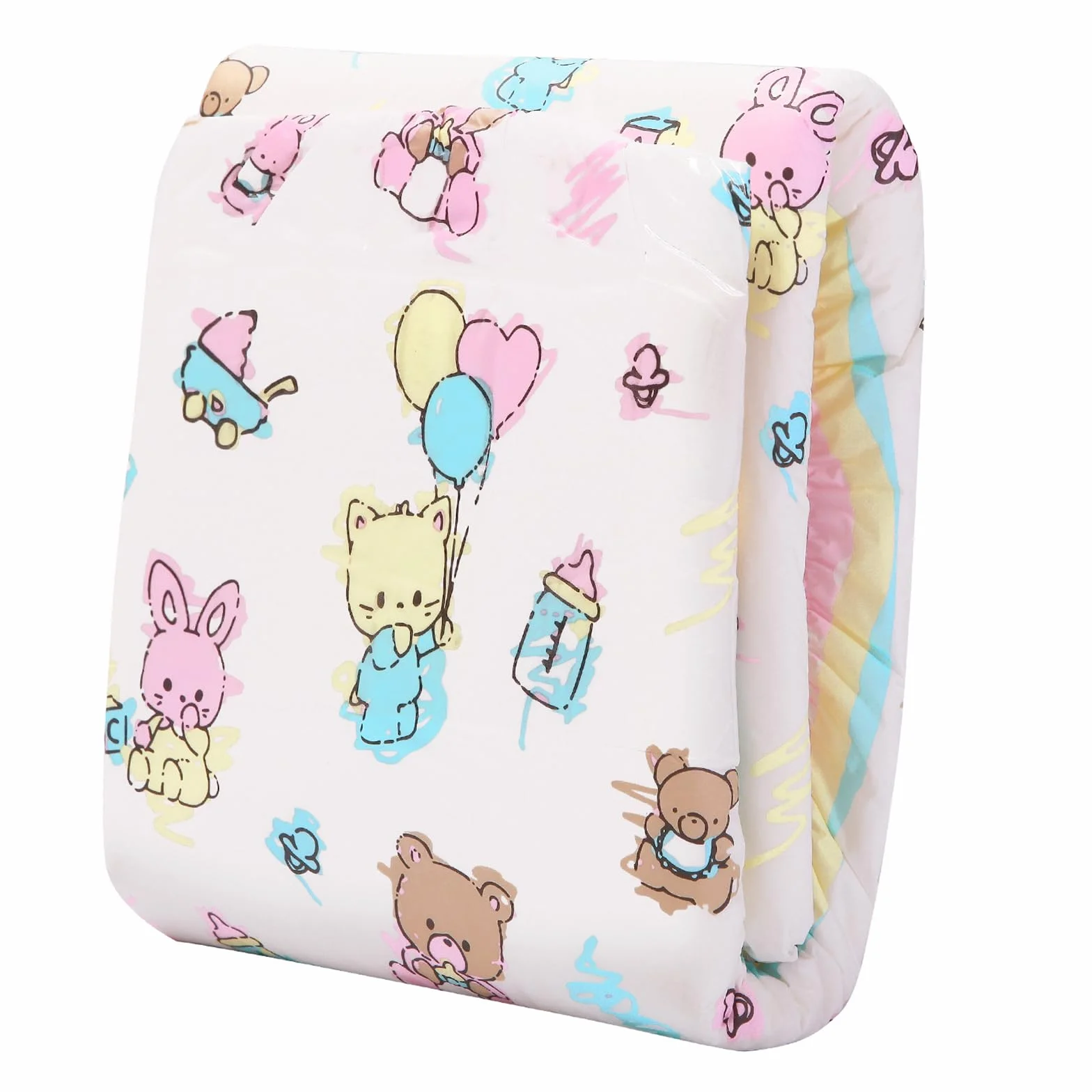 LittleForBig Drukowane Briefy pieluchy dla dorosłych Dorośli Baby miłośnik pieluszek ABDL 2 sztuki-Baby Cuties M