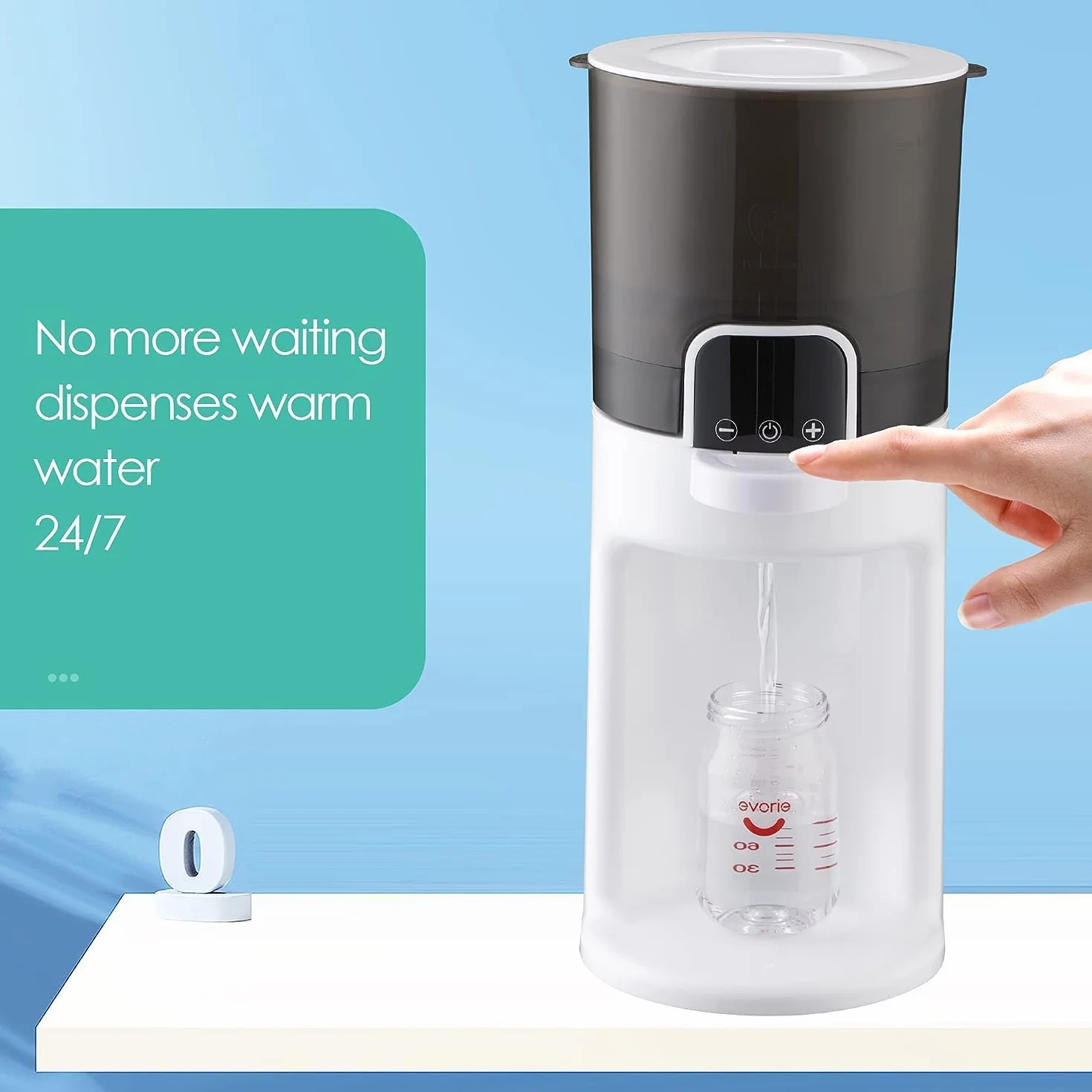 Bellababy Przenośny podgrzewacz wody, Instant Warmer, podgrzewacz do butelek, łatwy do czyszczenia wyjmowany pojemnik