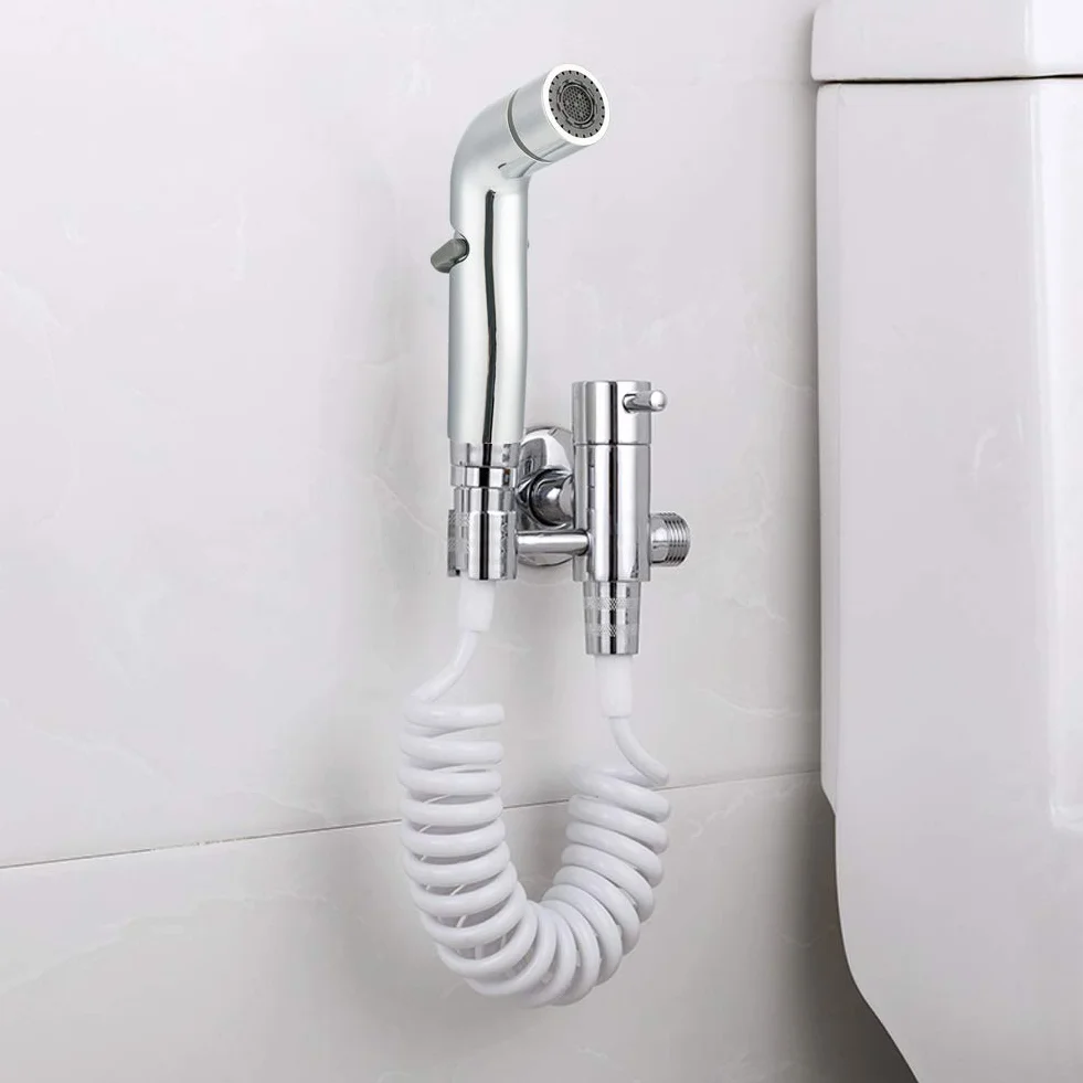 Handheld Shattaf Bidet Sprayer, Galvanik Handheld verstellbar Bidet Sprayer Toilette Bidet Spray Düse Stoffwindel Sprayer Badezimmerzubehör