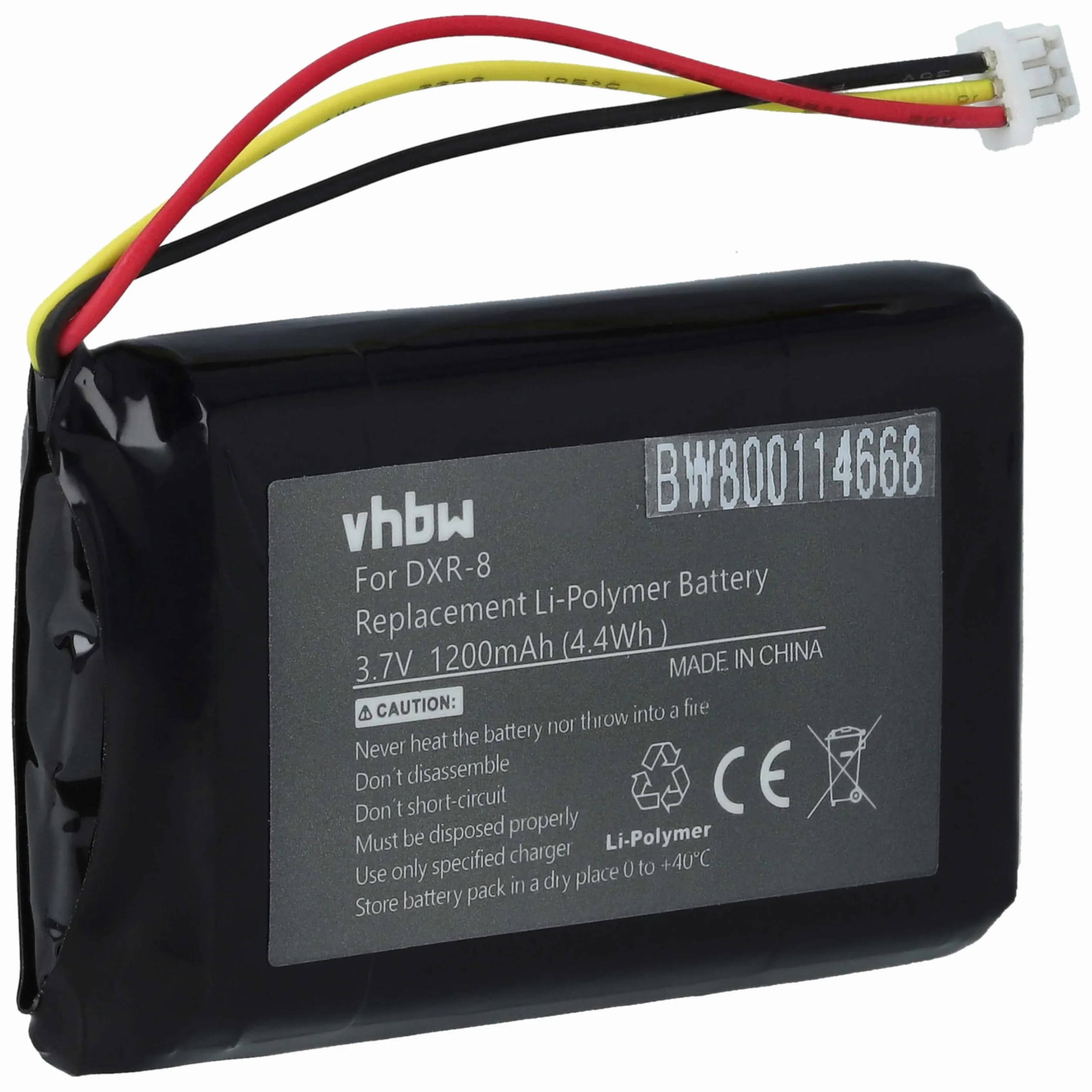 vhbw Akumulator kompatybilny z Infant Optics DXR-8 Video Baby Monitor (1200 mAh, 3,7 V, litowo-polimerowy)