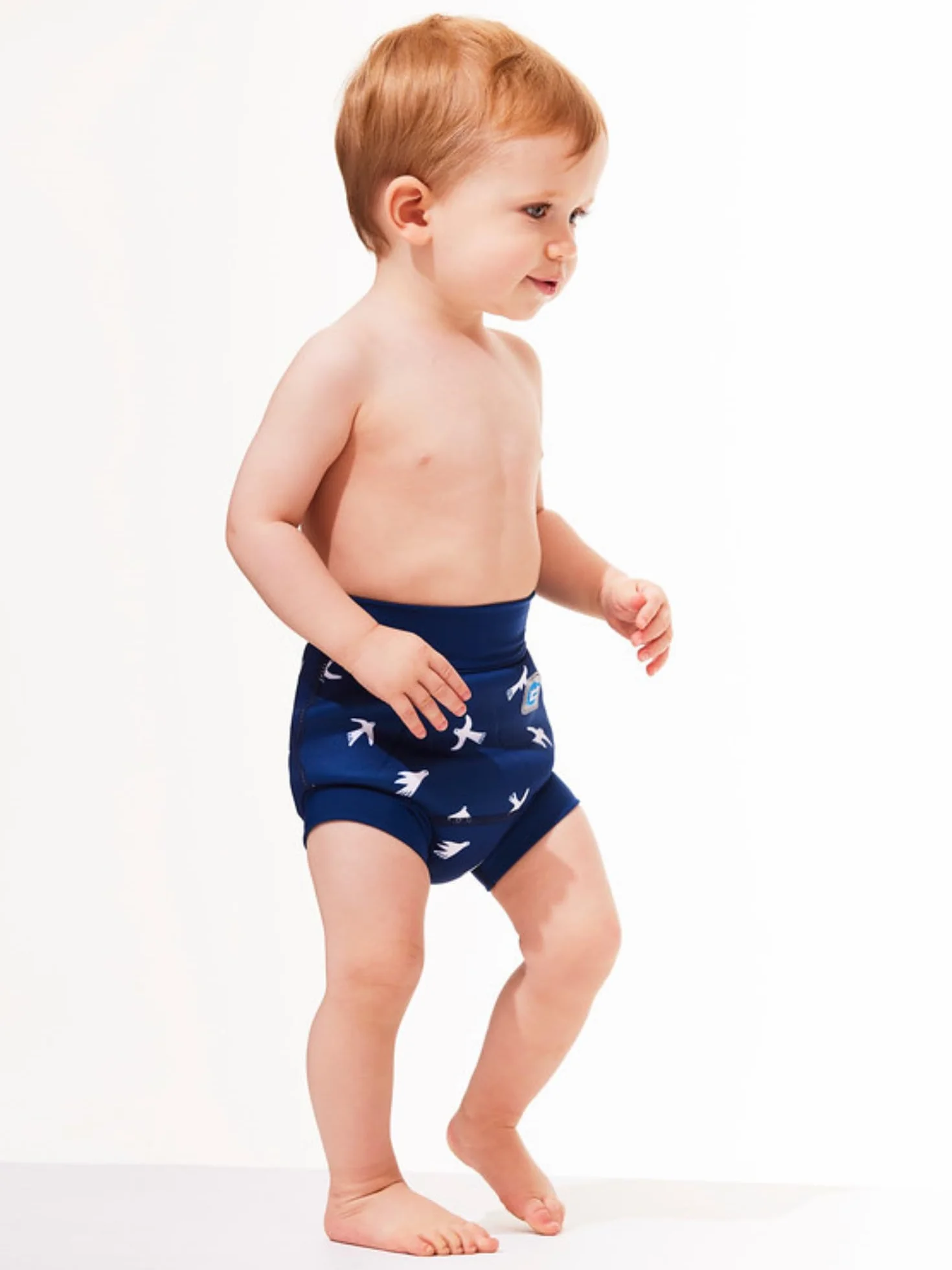 Splash About Happy Nappy Duo Wiederverwendbare Schwimmwindel, White Birds, 12-24 miesięcy