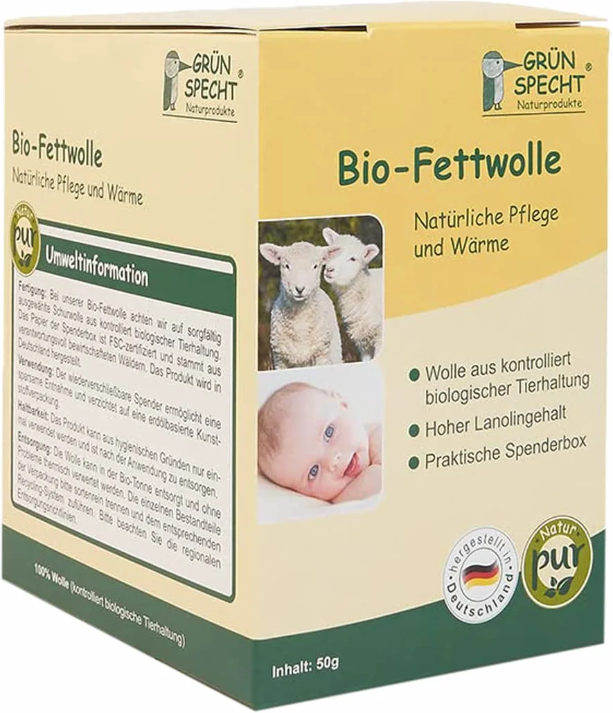 Grünspecht 638-00 Wełna Tłuszczowa, Beżowy, 50 g