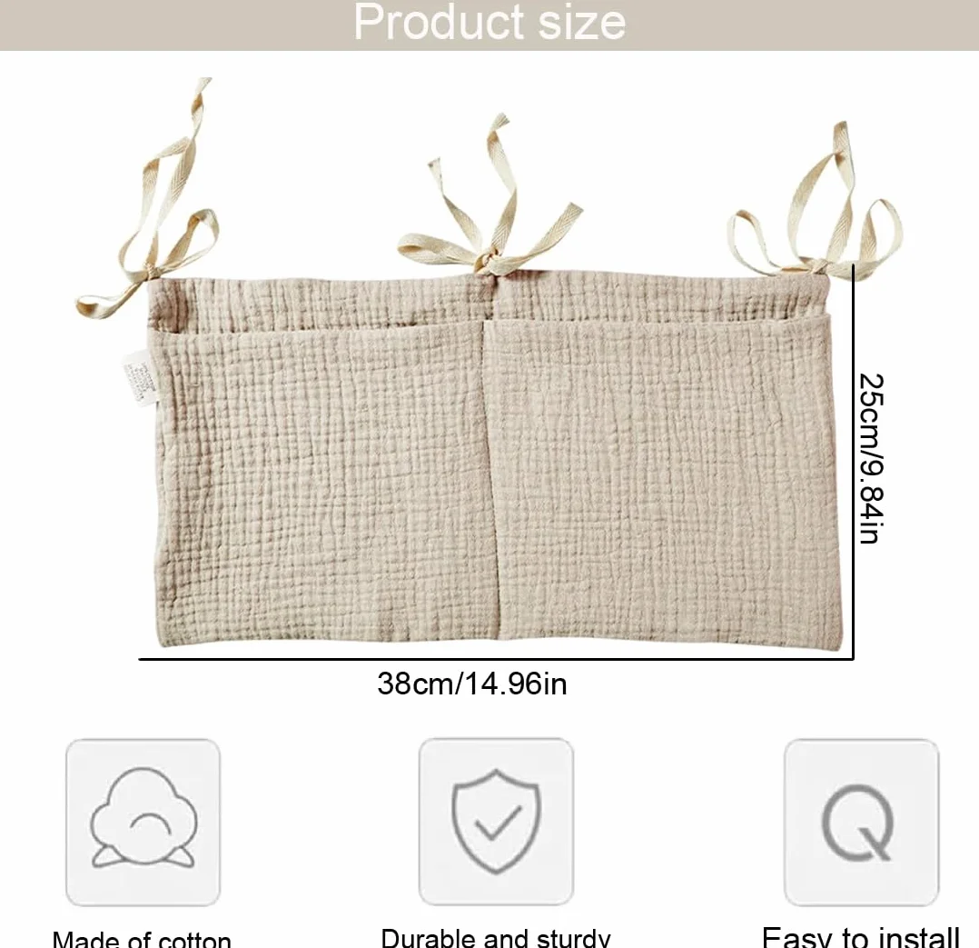 Wisząca torba do przechowywania łóżeczka dziecięcego organizer na pieluchy wiszący organizer do łóżeczka dziecięcego wisząca torba do przechowywania ubrań pieluchy zabawki