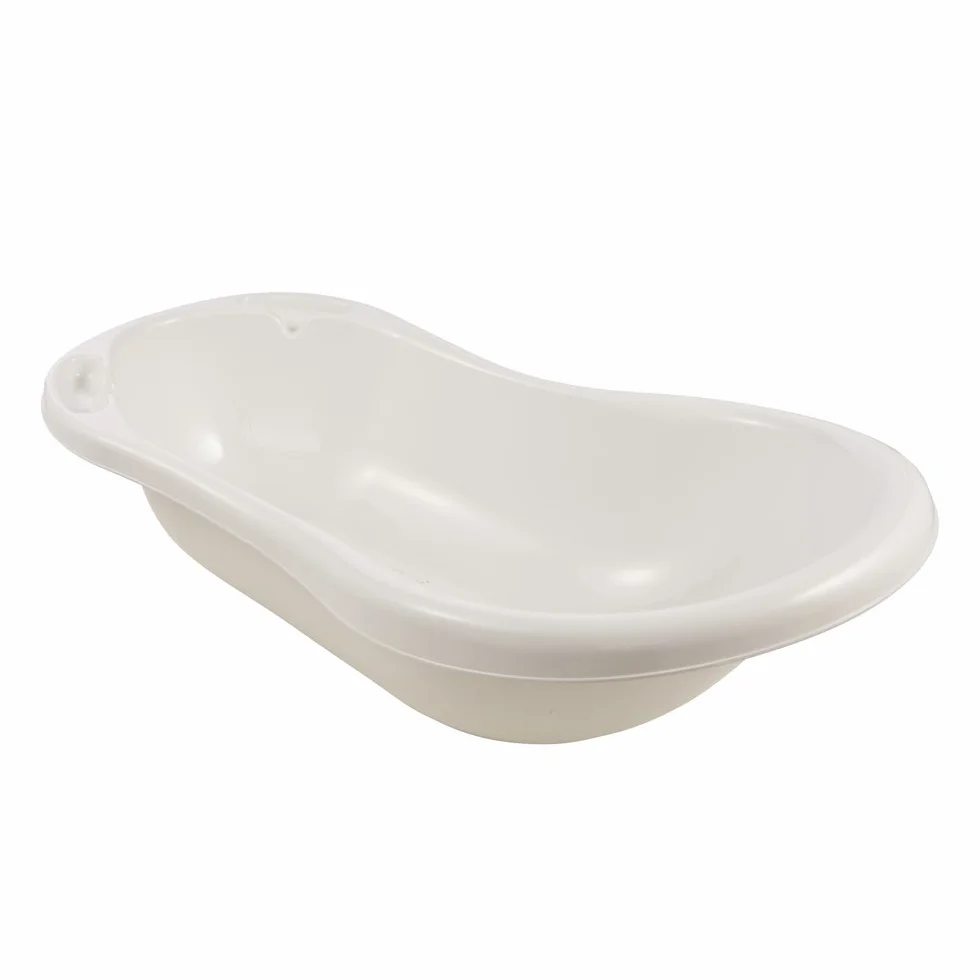 keeeper Ergonomiczna wanienka Hippo dla niemowląt z korkiem, od 0 do ok. 12 miesięcy, 84 cm, Maria, Biała