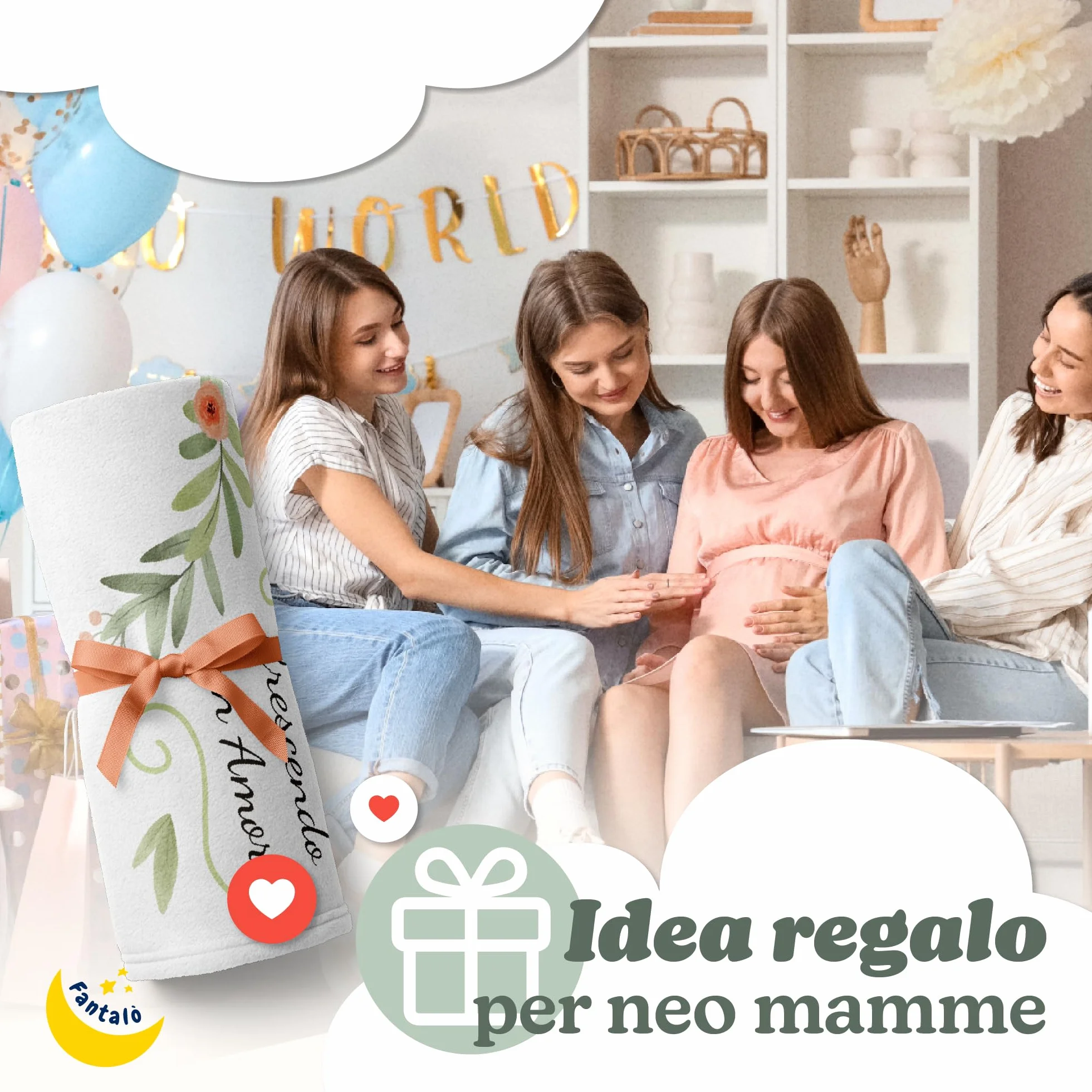 Kocyk dla noworodków na zdjęcia po włosku unisex - dywan w komplemiesiącu dla noworodków - niezbędny pomysł na prezent dla noworodków (miś)