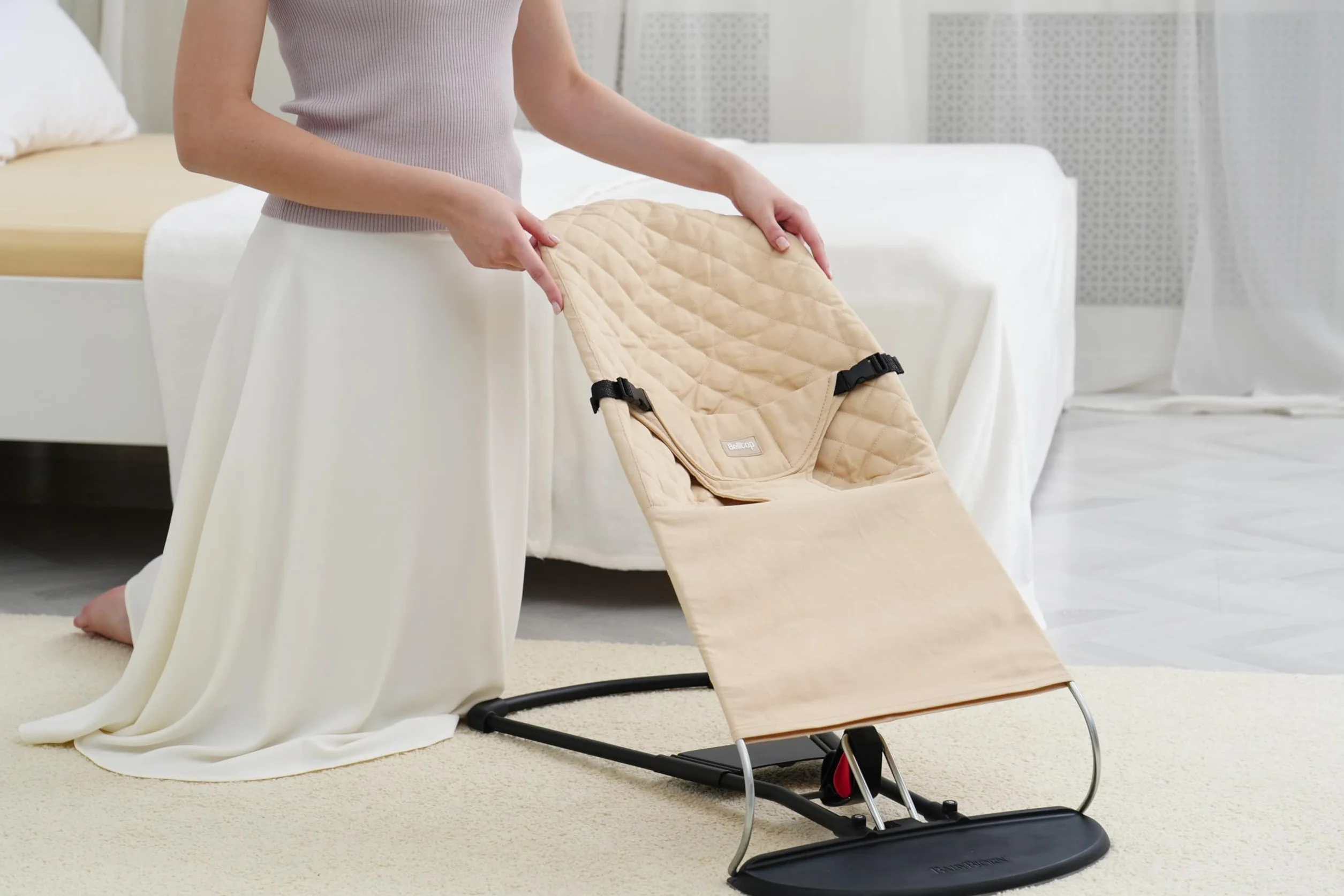 Pokrowiec na leżak dla niemowląt. Pokrowiec na leżak belltop kompatybilny z BabyBjörn Balance Soft i Bliss. Ergonomiczny pokrowiec na hamak: hipoalergiczny