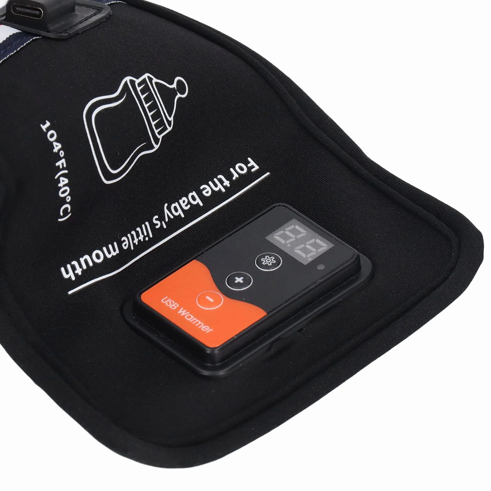 Podgrzewacz do Butelek USB 10 W Kieszonkowy Termostat do Butelek Przenośny Podgrzewacz do Butelek z Wyświetlaczem LCD ze smyczą z Haczykiem i pętelką, Podróżny Podgrzewacz do