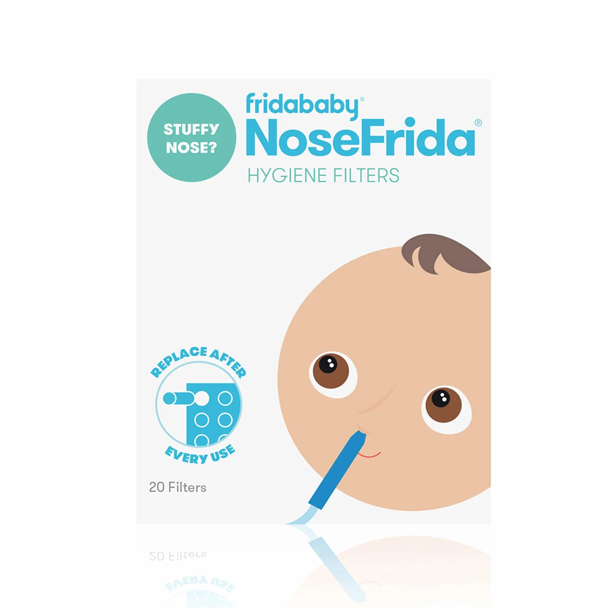 Frida Baby NoseFrida wkłady filtrujące | filtry higieniczne do nosaFrida The Snotsucker, aspirator do nosa dla niemowląt, 20 sztuk