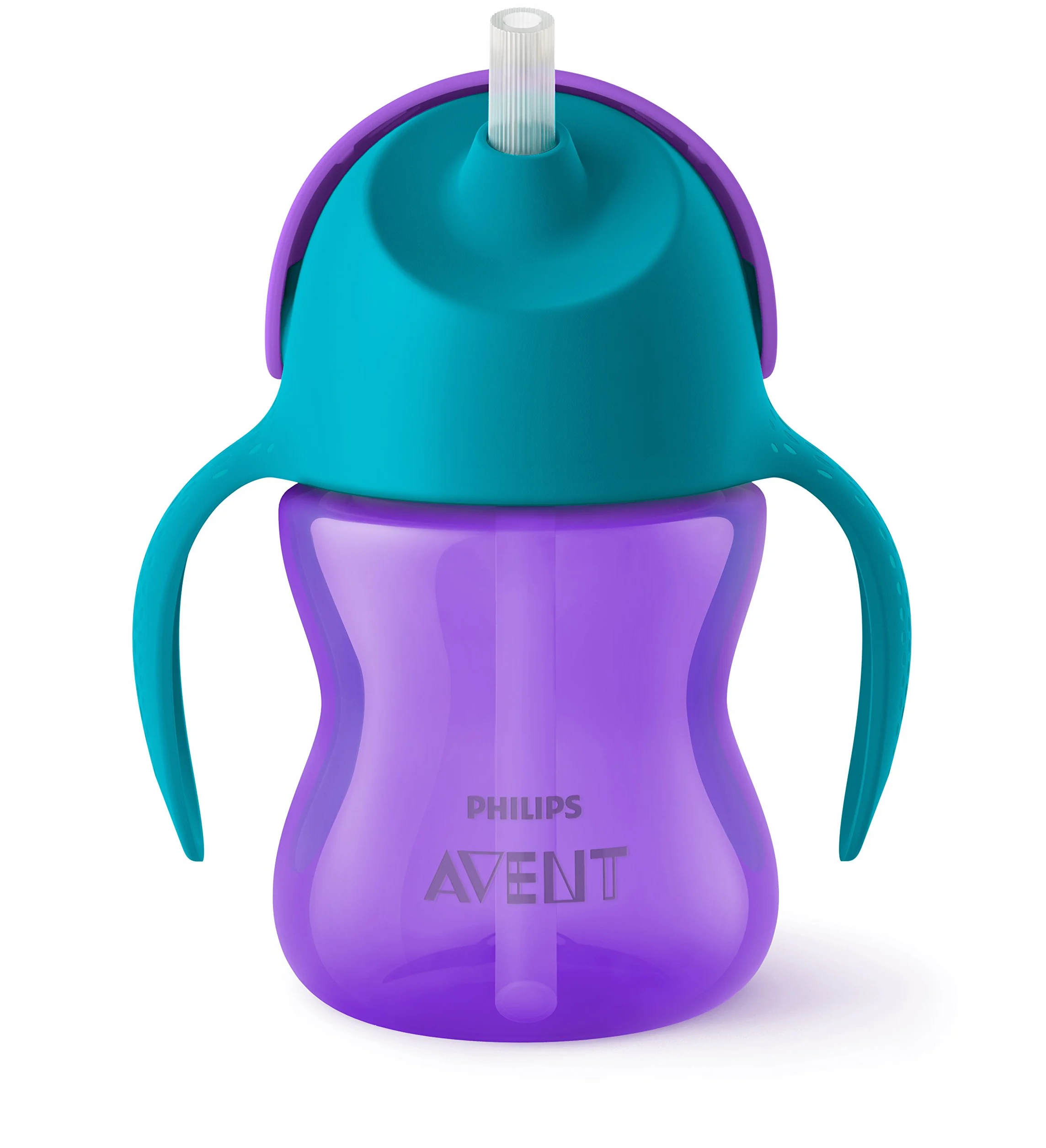 Philips Avent Sippy Cup dla niemowląt i małych dzieci, wolny od BPA, 200 ml, fioletowy/niebieski (model SCF796/02)