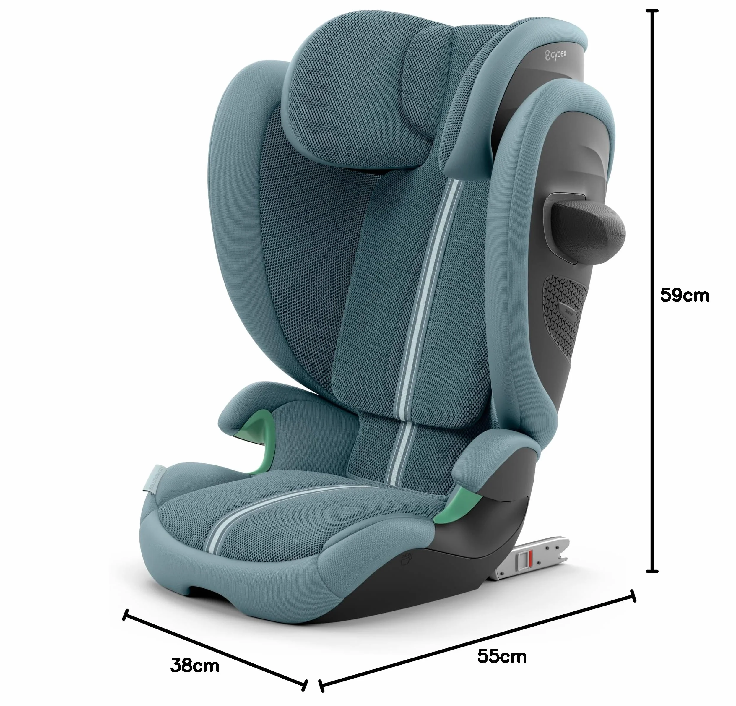 Cybex Solution G2 Plus/Stormy Blue-light blue PU1, Stormy Blue, Plus, Solution G2