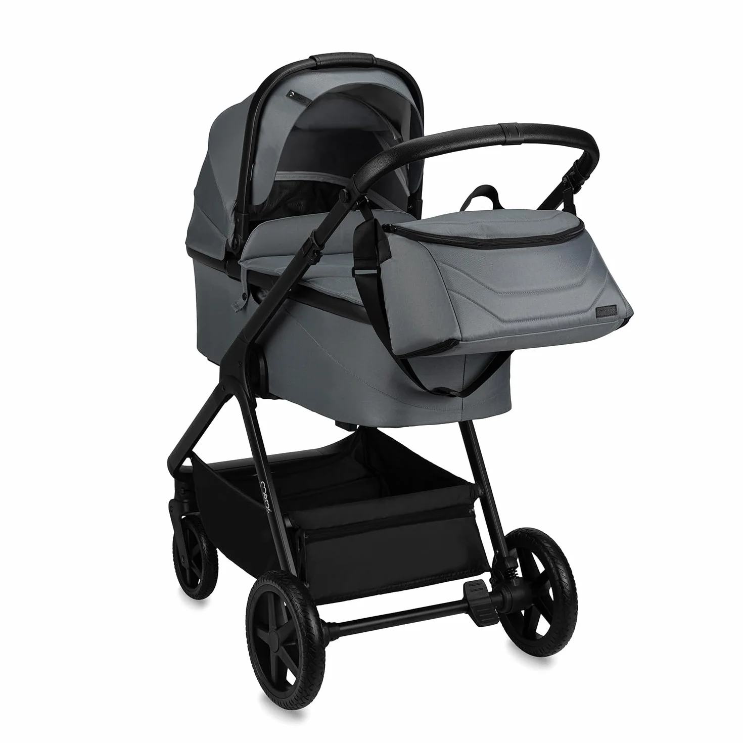 MoMi GISELLE Wózek dziecięcy kombi 2 w 1 z funkcją buggy, 5-punktowy pas bezpieczeństwa, od 1. dnia życia, do 22 kg masy ciała (wózek), kosz na zakupy, materac, ochrona przed deszczem i torba do