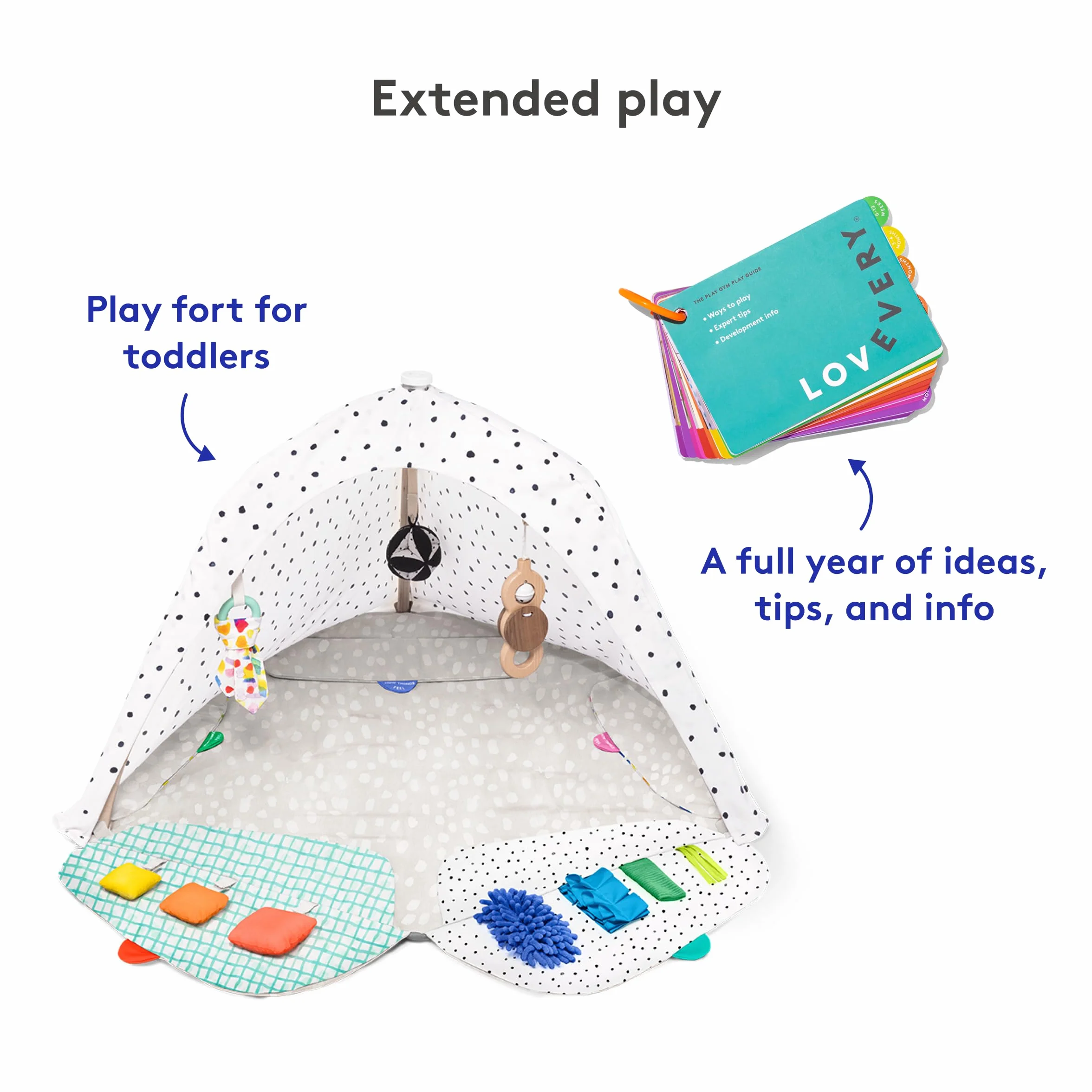 LOVEVERY | The Play Gym | Award Winning For Baby, Stage-Based Developmental Activity Gym & Play Mat for Baby to Toddler