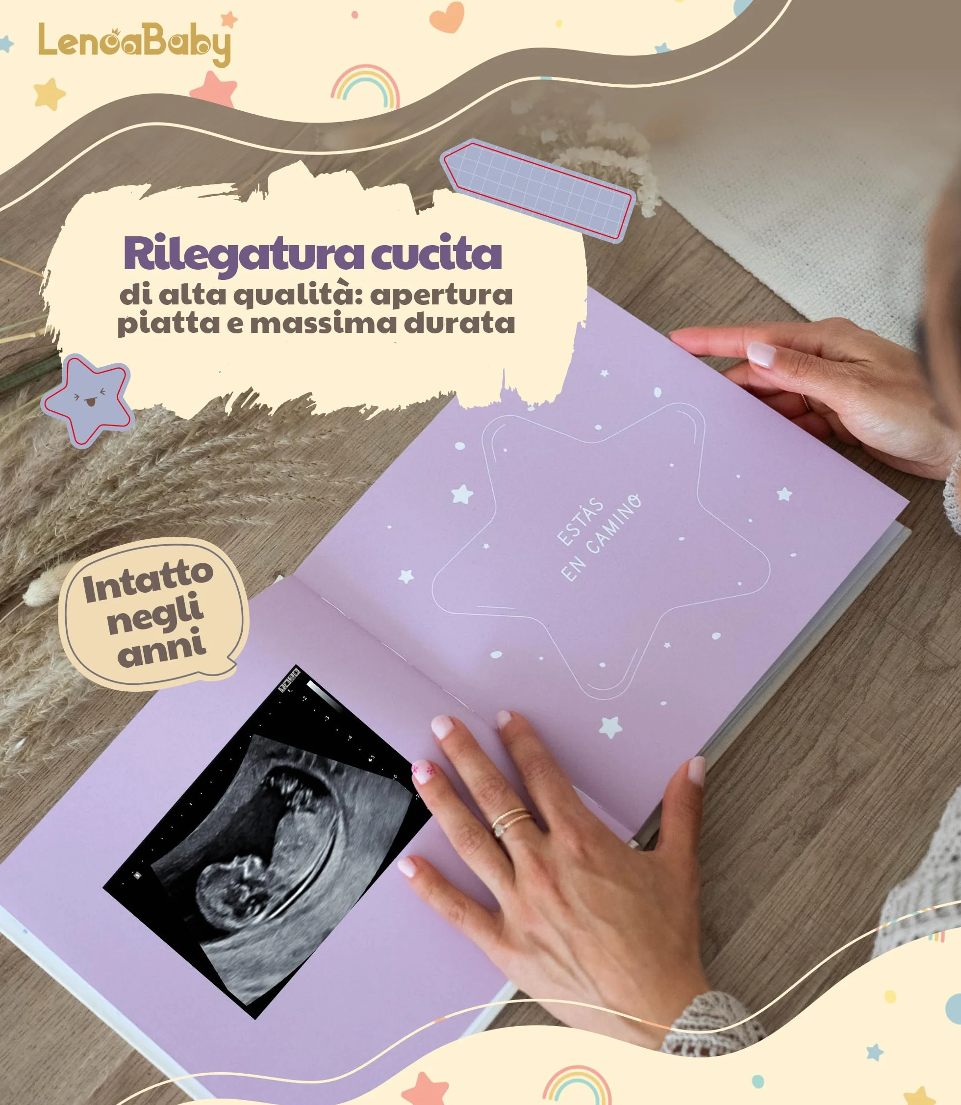 Album narodzin dziewczynki i dziecka, mój pierwszy rok, lniana okładka i 75 stron + naklejki, książka wspomnień dla noworodków, idealna na prezenty dla noworodków, album ze zdjęciami noworodków, na