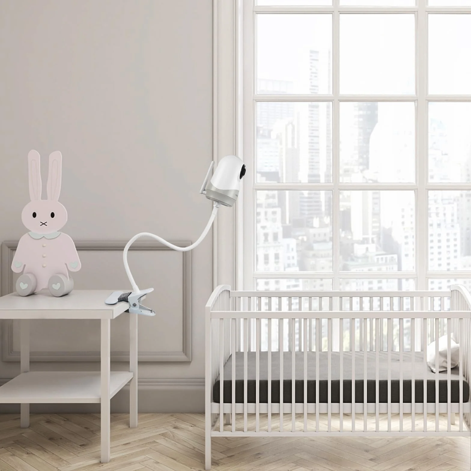 Uchwyt na monitor wideo Hello Baby, elastyczny uchwyt na kamerę dla niemowląt, stojak na kamerę dla niemowląt, do łóżeczka dziecięcego, kompatybilny z monitorem niemowlęcym HelloBaby