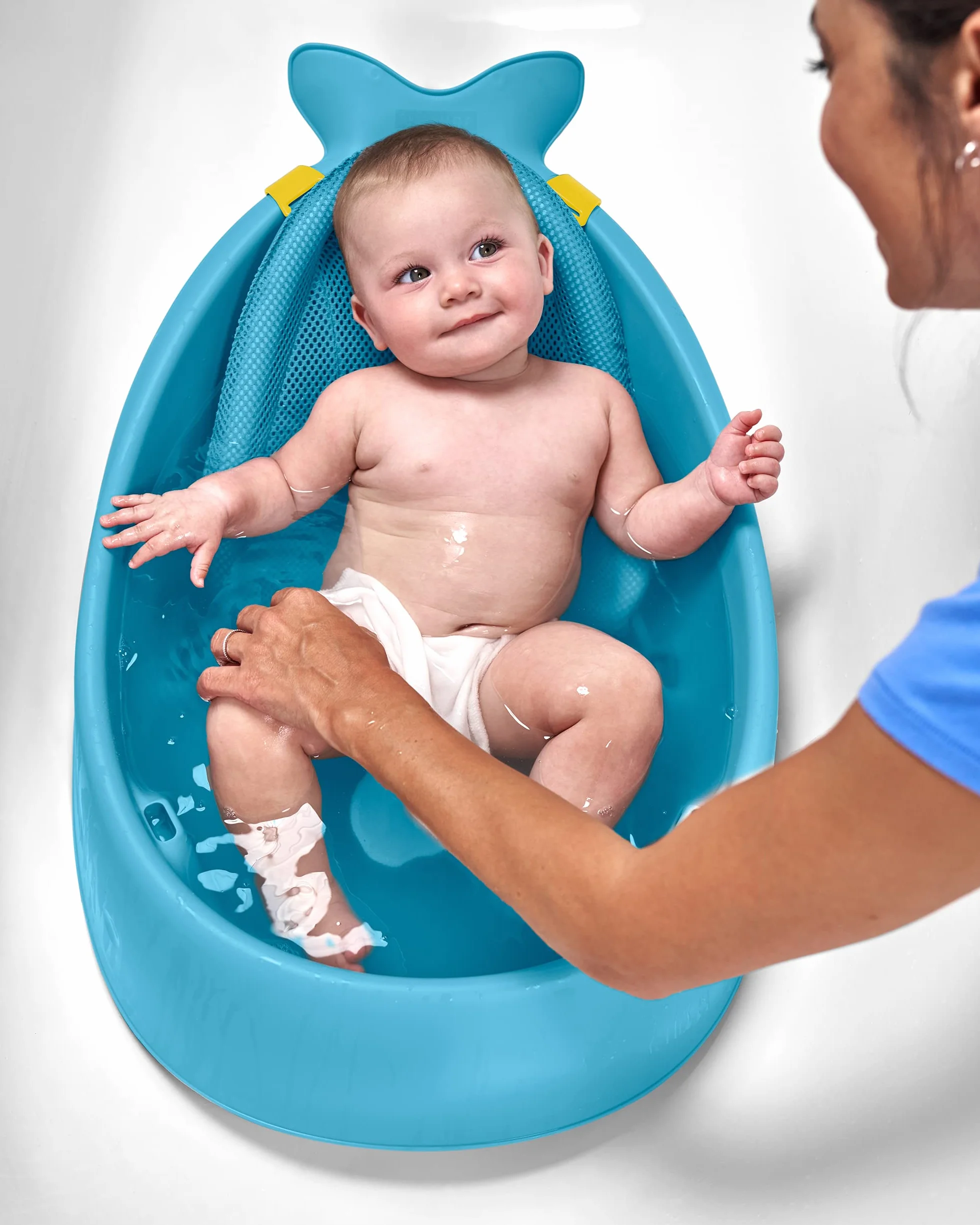 Skip Hop 235465 Moby Smart Sling 3-Stage Baby Bath Tub, Blue