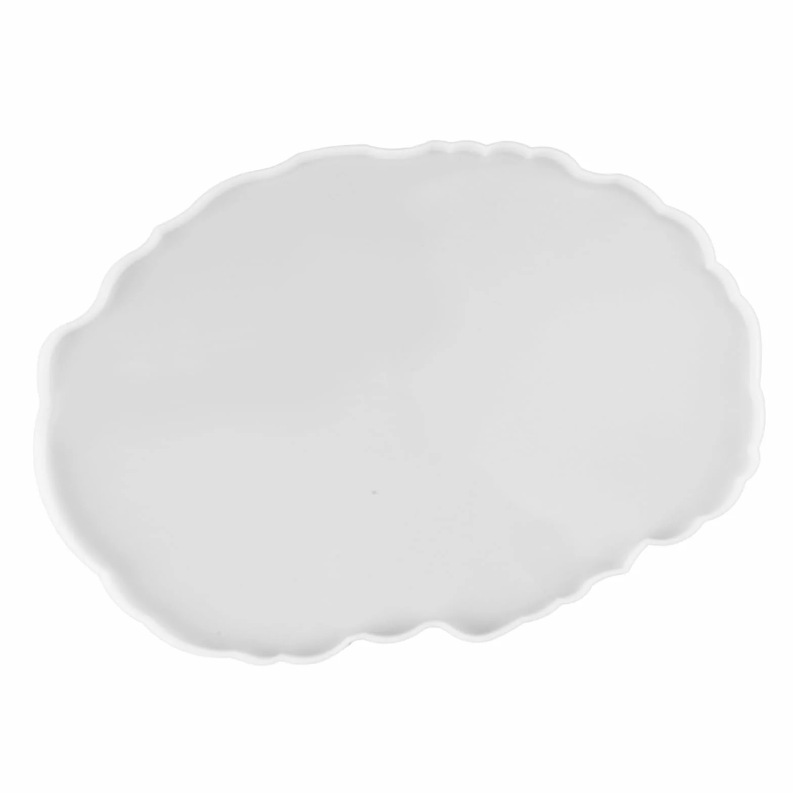 Rengue Silikonowa Forma na tacę na Owoce, Uchwyty ze Stopu, Okrągłe Kwadratowe Owalne Talerze świecznik Home Decor, Idealne do Projektów Rękodzielniczych (MD3419 Owalna forma talerze owoce)