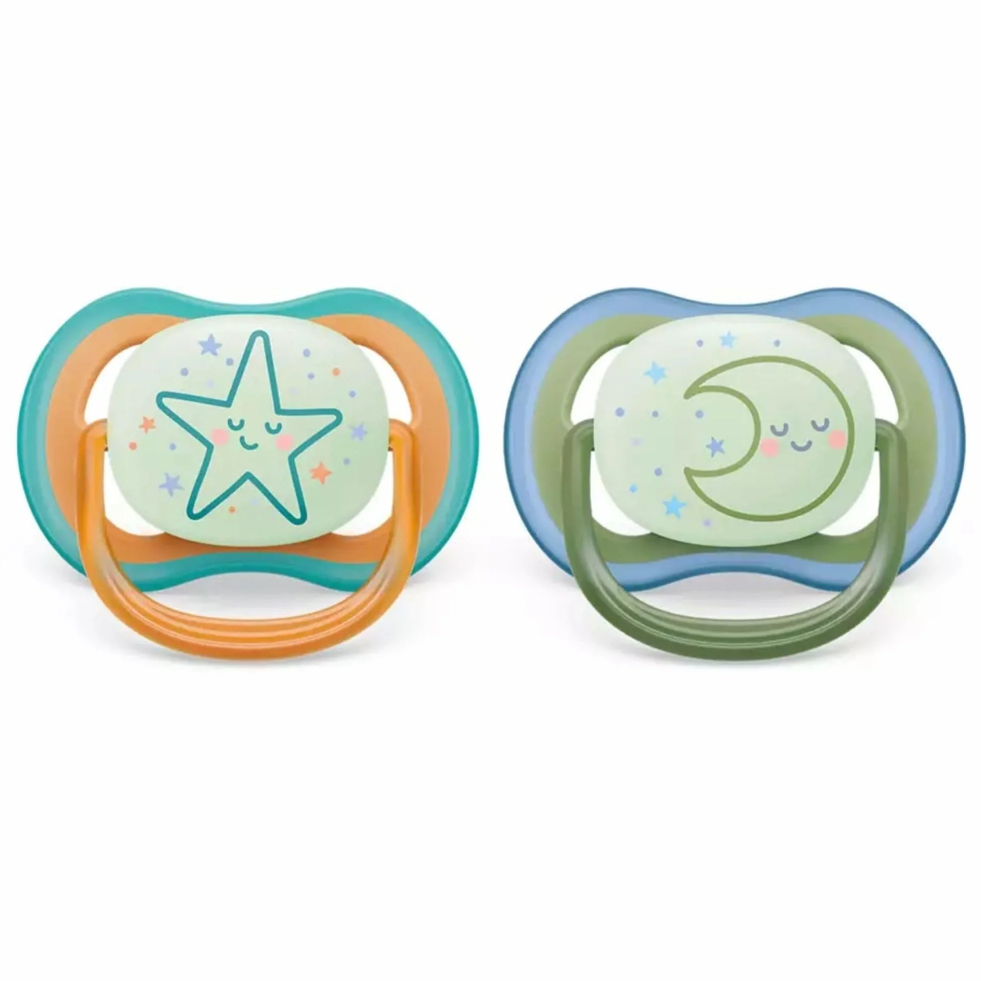 Philips Avent smoczek Ultra Air Nighttime 2 sztuki bez BPA świecący w ciemności dla dzieci od 18 miesięcy SCF376/23
