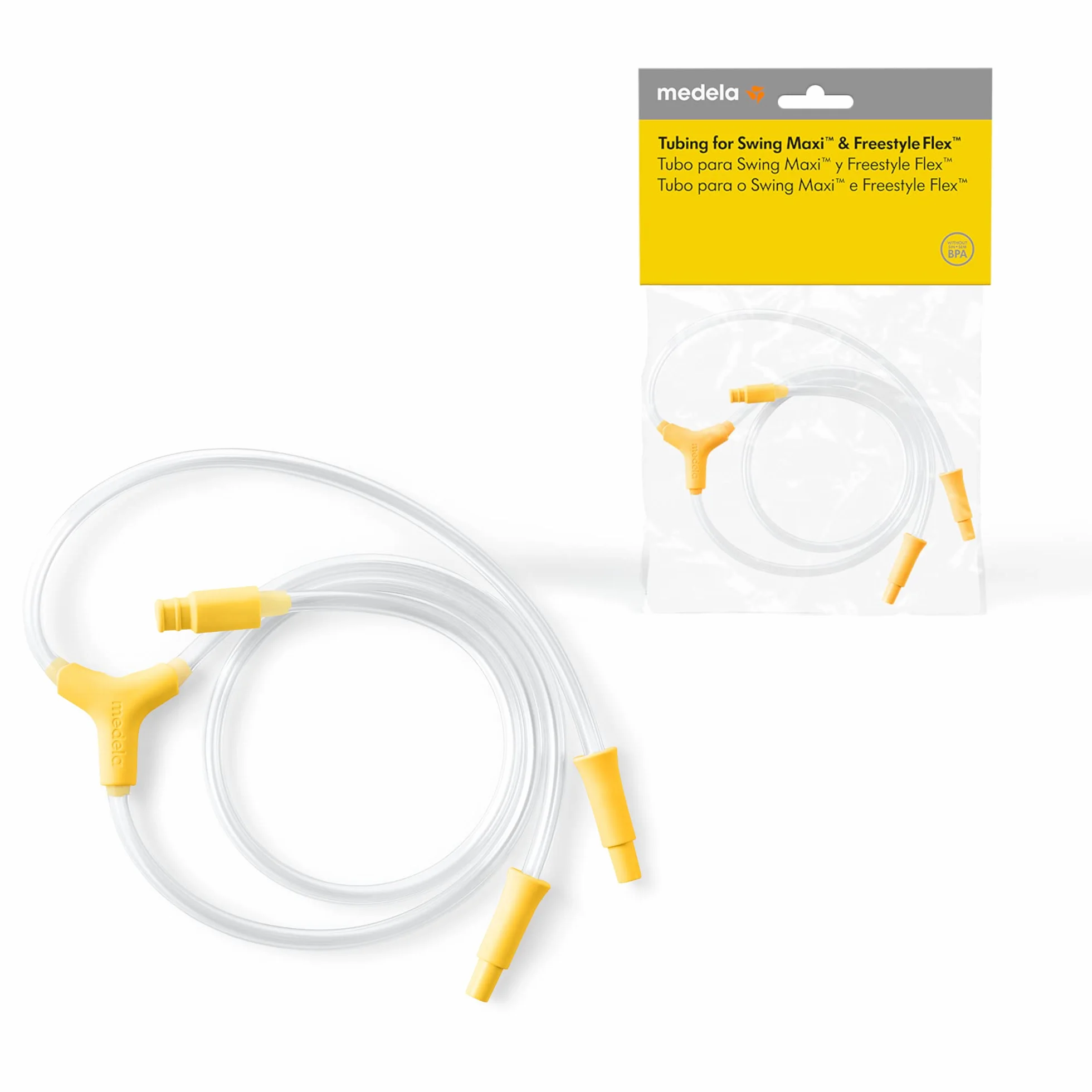 Medela 101041915 Przewody Laktatora, Przezroczysty/Żółty