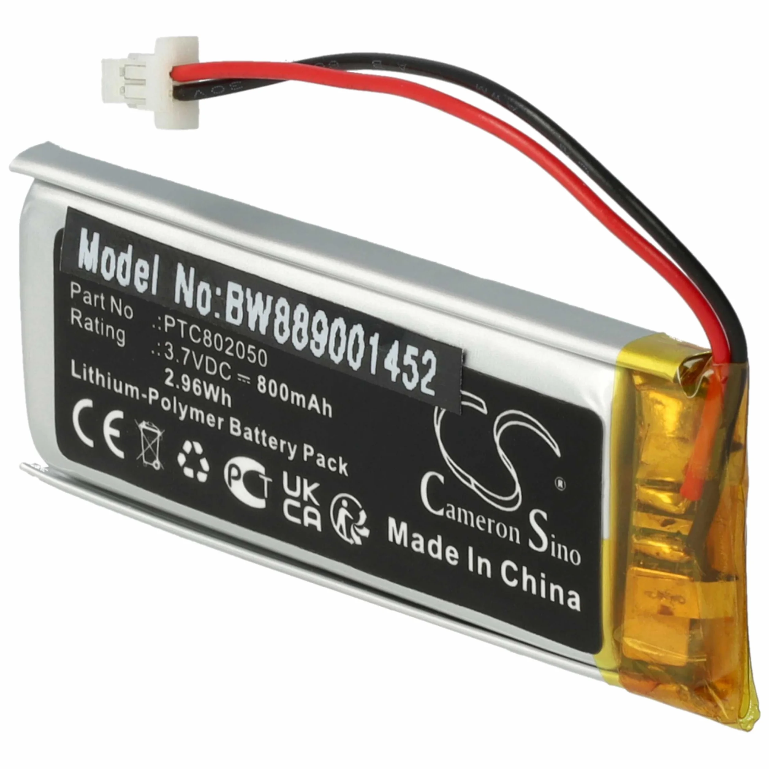 vhbw 2 x bateria kompatybilna z Interphone F5MC, F4, F3XT, F3S, F5, F4XT, F4S, F4MC bezprzewodowe słuchawki douszne (800mAh, 3,7V, Li-Poly)