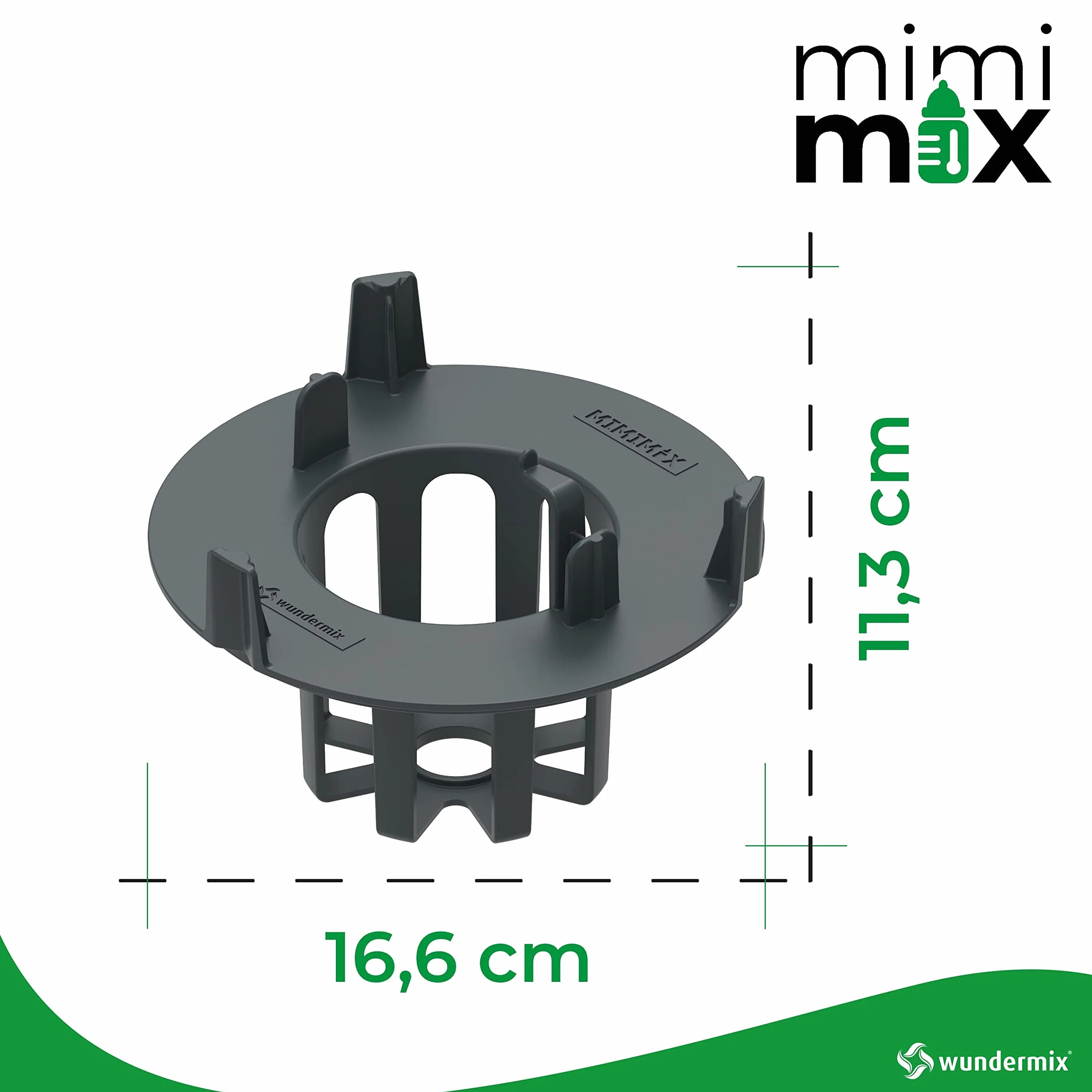 Wundermix - Mimimix Podgrzewacz Butelek dla Niemowlat kompatybilny z Thermomix TM7, TM6 i TM5 • Delikatne Podgrzewanie Jedzenia dla Dzieci i Mleka • Sterylizacja Butelek w Thermomix